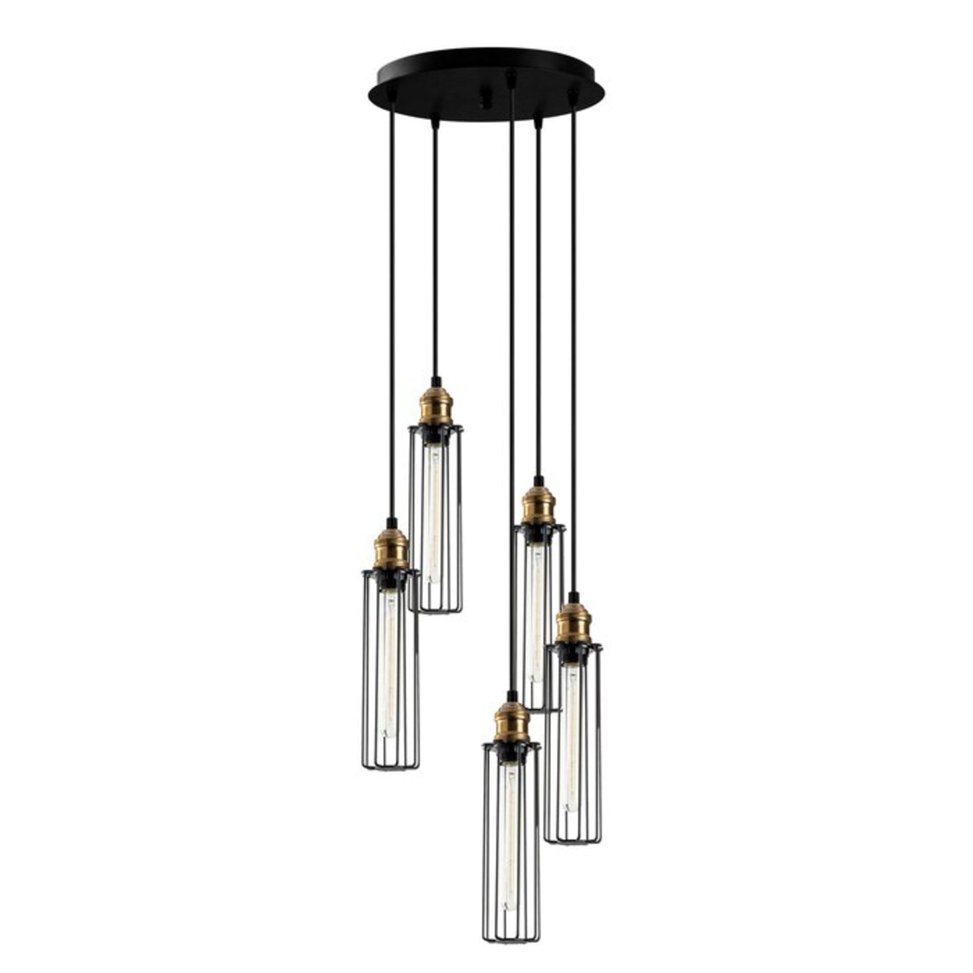 Mitre 5-Light Cluster Geometric Pendant - RRP £103.99 - Image 2 of 2