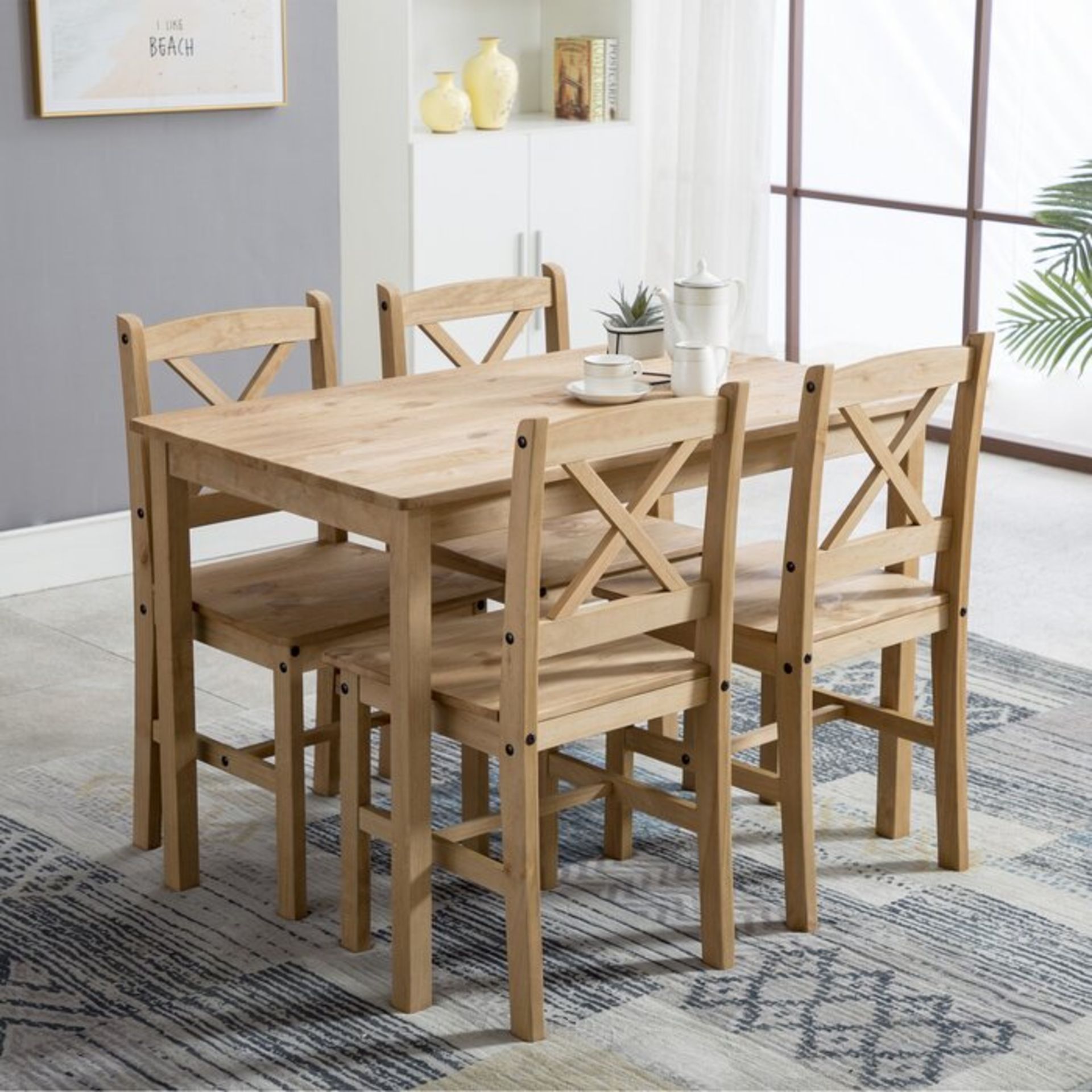 Danny Dining Set with 4 Chairs - RRP £169.99