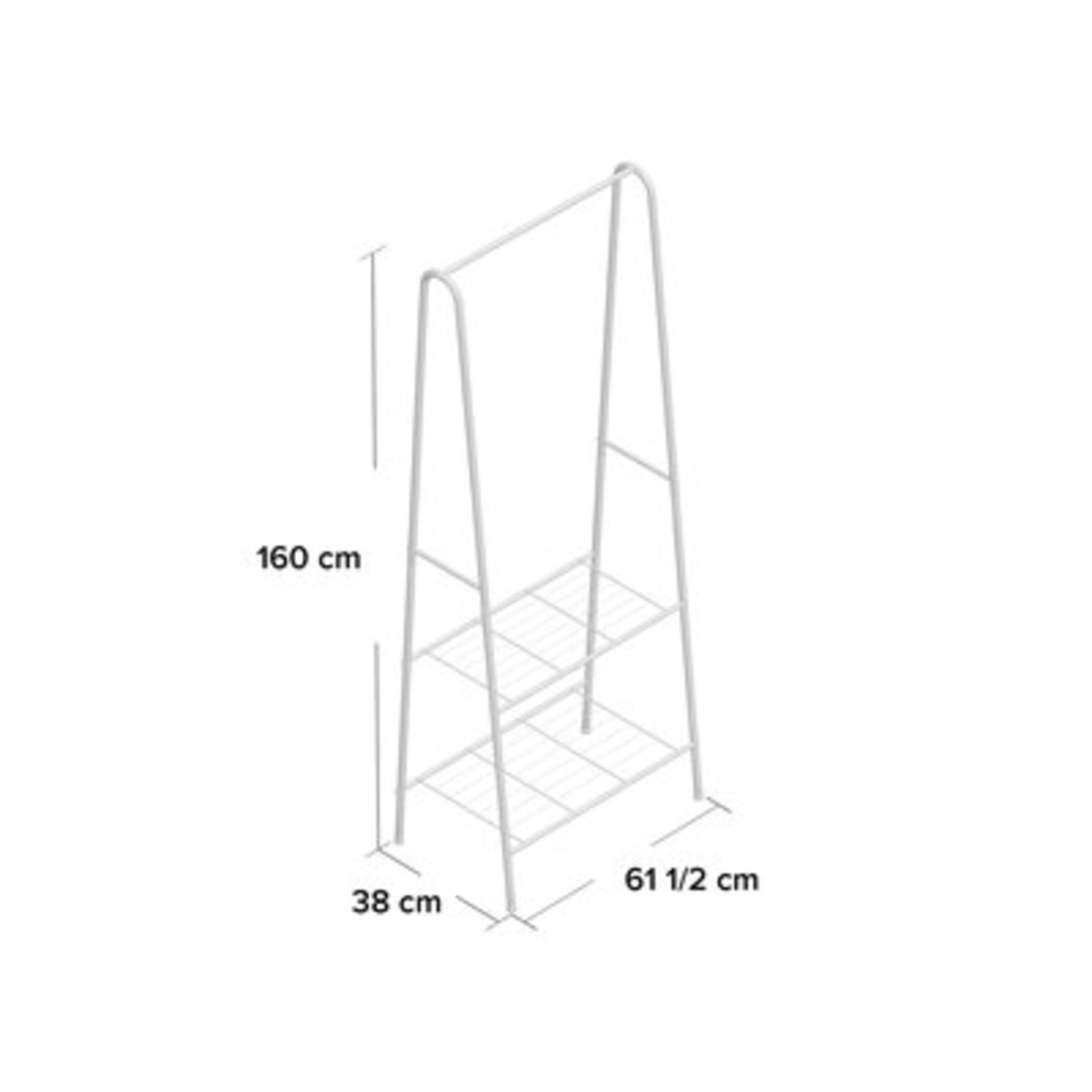 Tarbell 61.5cm wide clothes rack - RRP £48.99 - Image 2 of 2