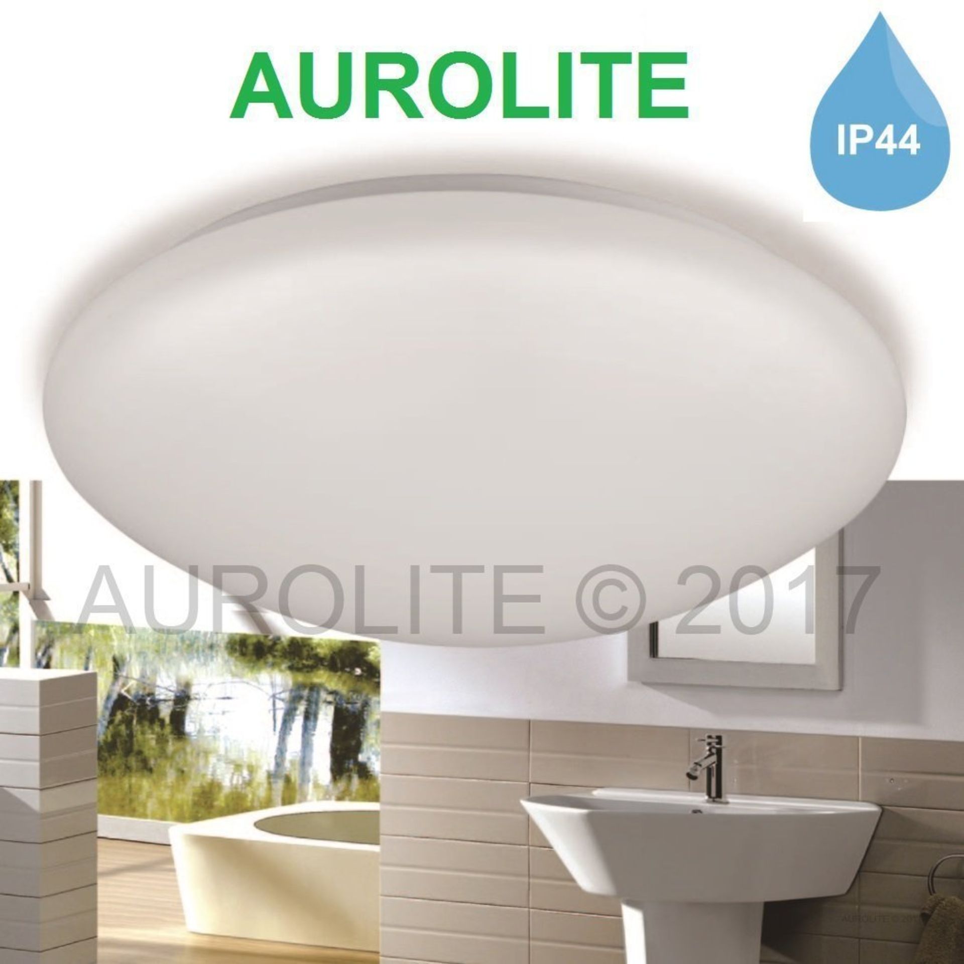 AUROLITE LED Semi Flush Ceiling Light, 24W 950Lm, Natural White - RRP £49.99 - Image 2 of 2