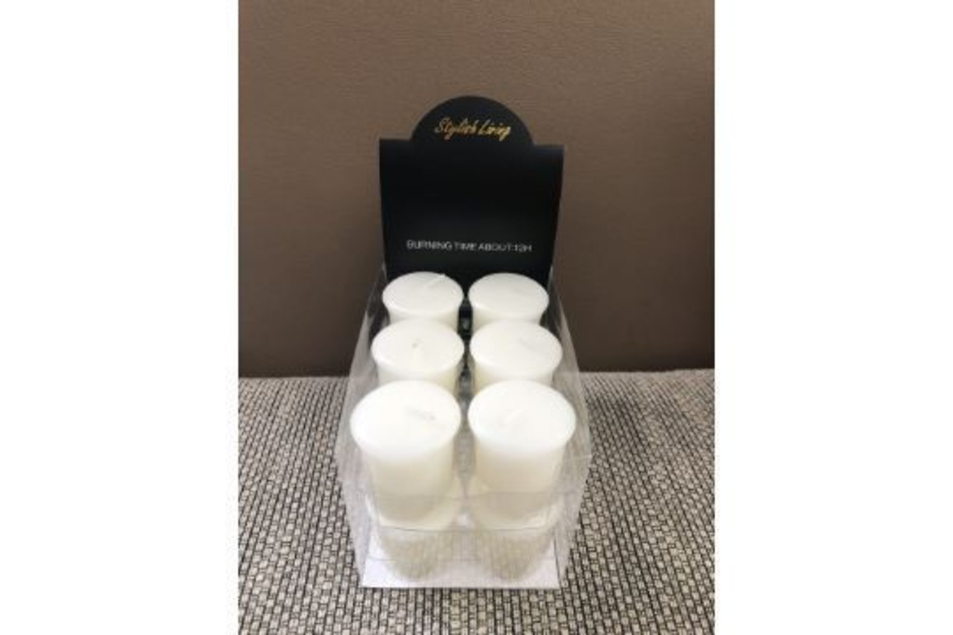 Pack Of 12 Votive Ivory Candles