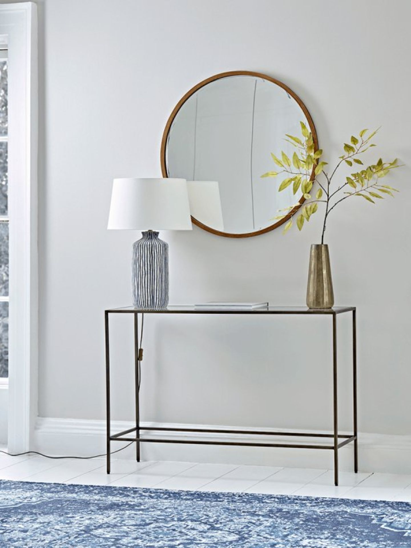 Villette Console Table - Burnished Brass - RRP £425.00 (no glass top)