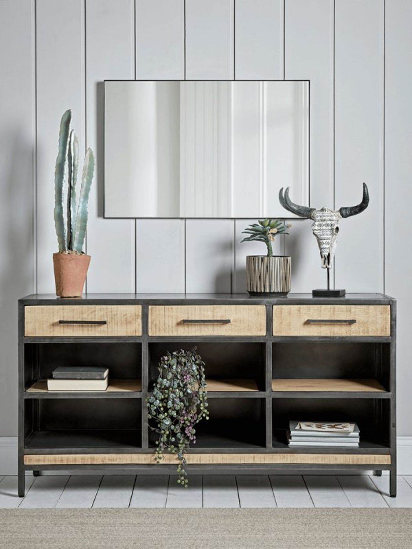 Allston Storage Console - RRP £775.00 (unit has various scratches and bent leg)