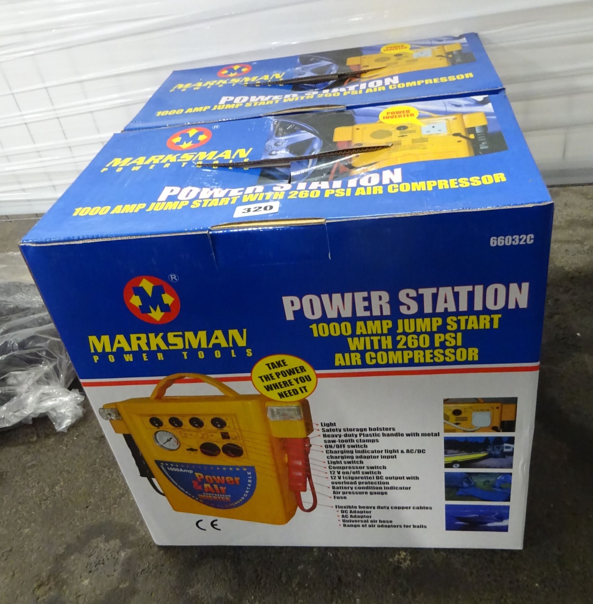 X3 BOXES OF POWER STATIONS, JUMP STARTS, AIR COMPRESSORS, ETC