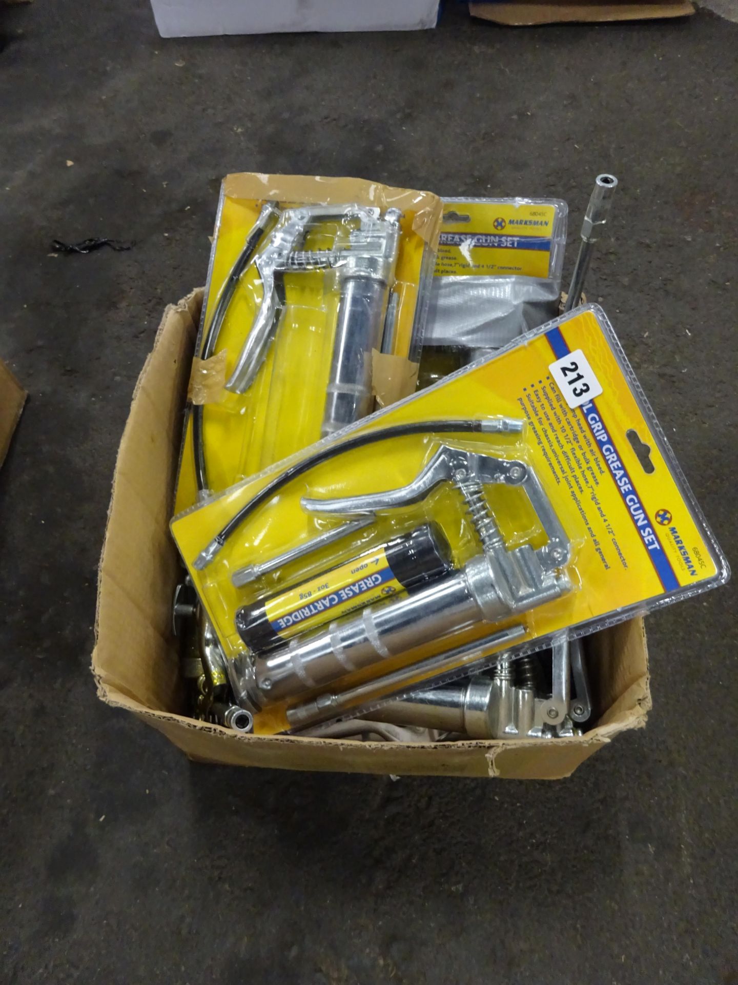 BOX OF PISTOL GRIP GREASE GUN SETS