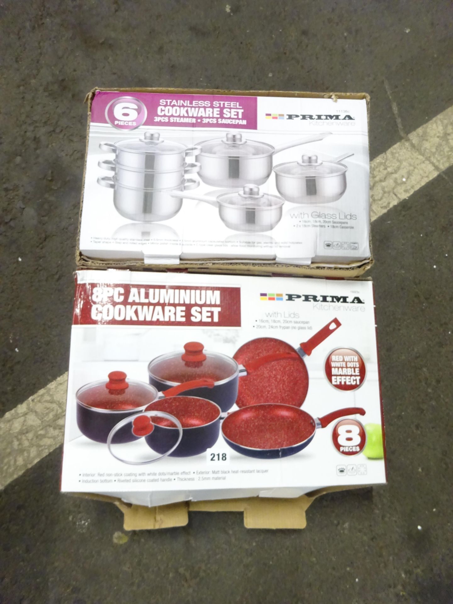 6PC S/S COOKWARE SET & 8PC ALUM COOKWARE SET