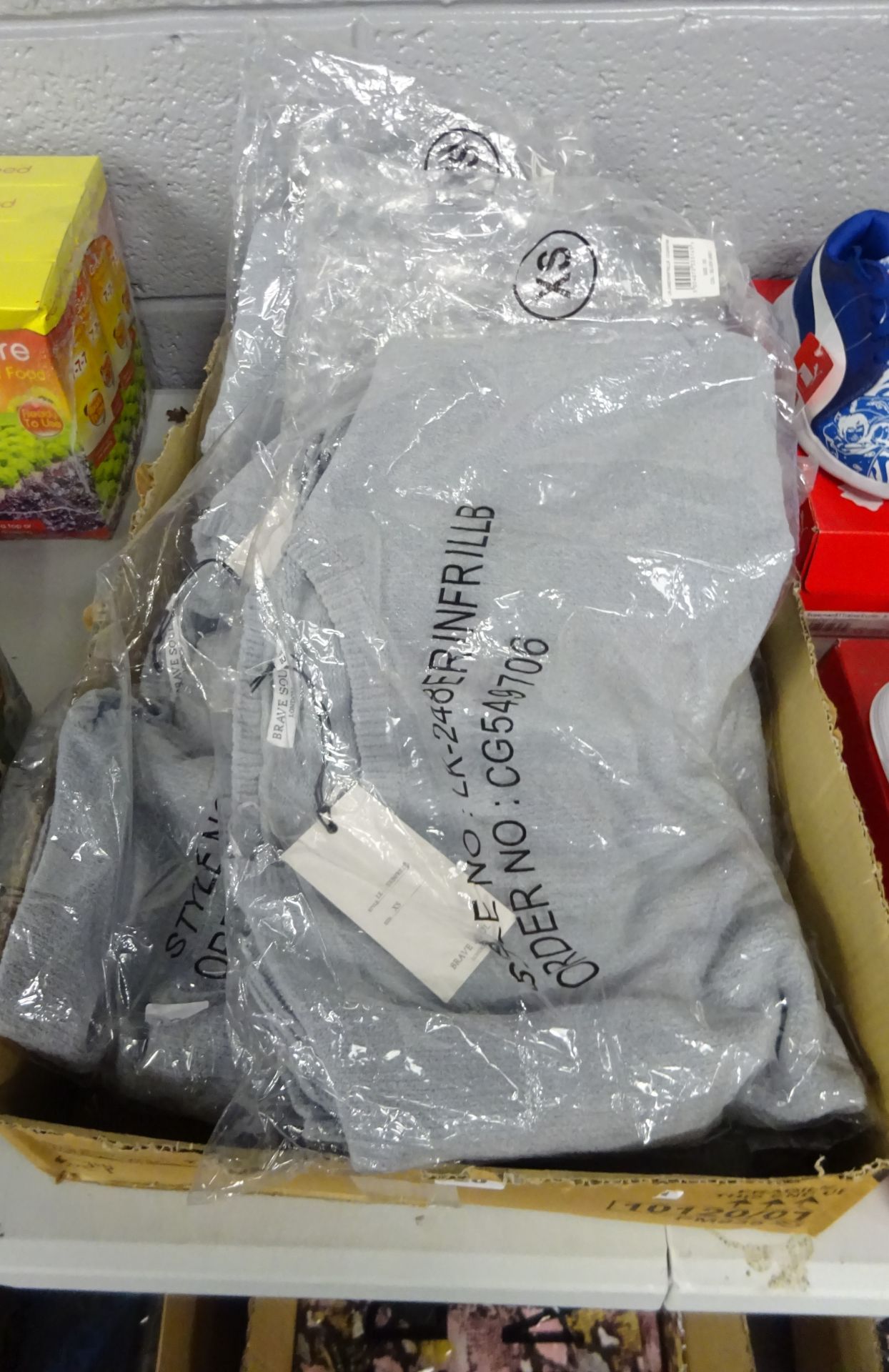 BOX OF 7 NEW BRAVE SOUL GREY JUMPERS (SIZES XS/S)