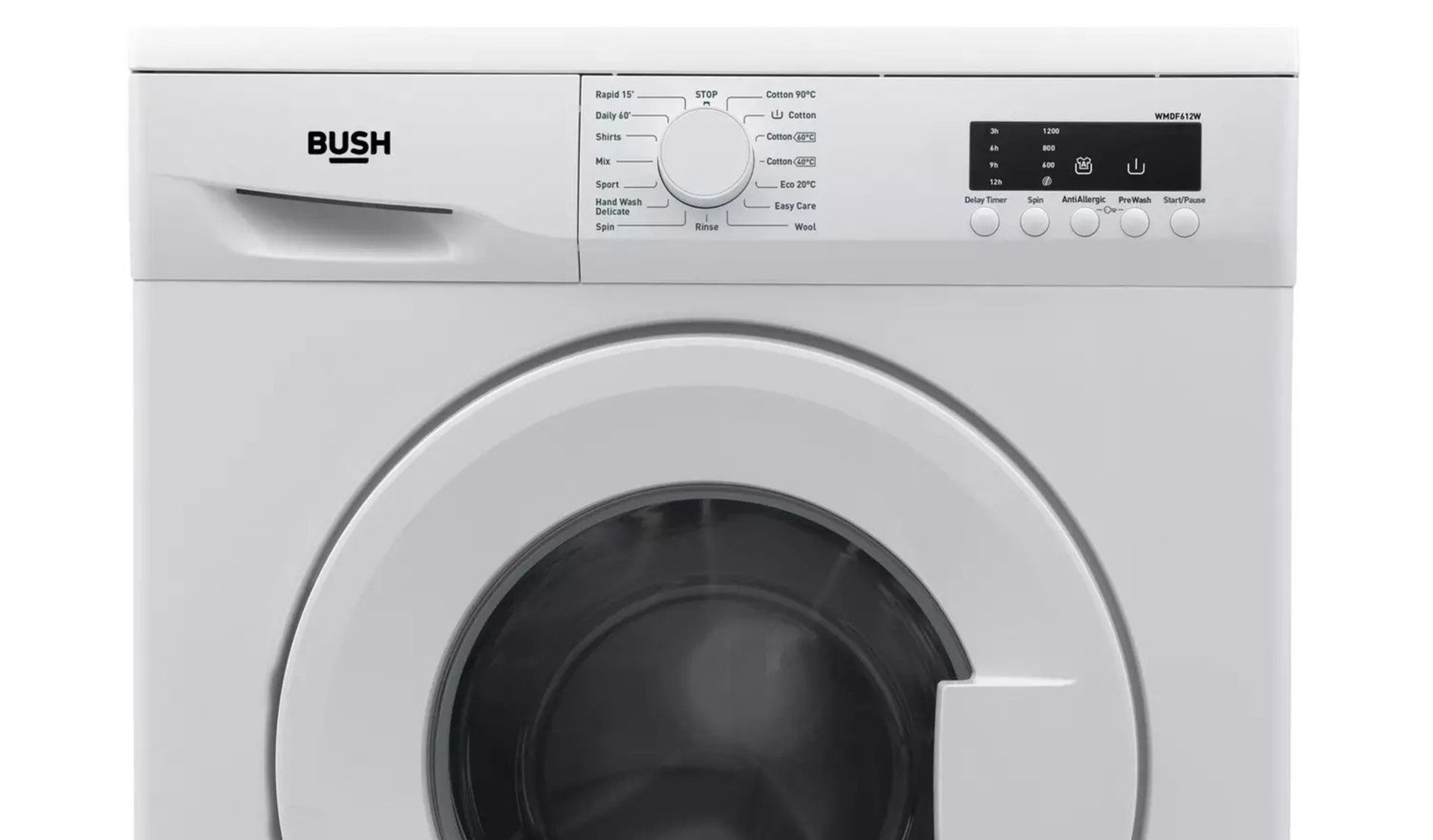 Bush WMDF612W 6KG 1200 Spin Washing Machine - White - ARGOS RRP £179.99 - Image 3 of 4