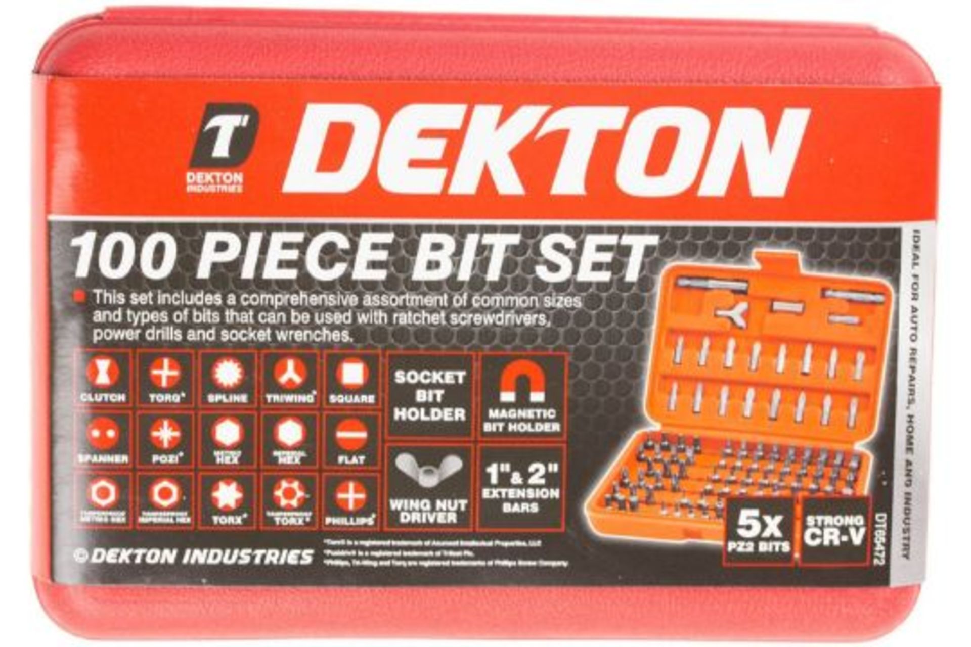 Dekton 100 Piece Bit Set
