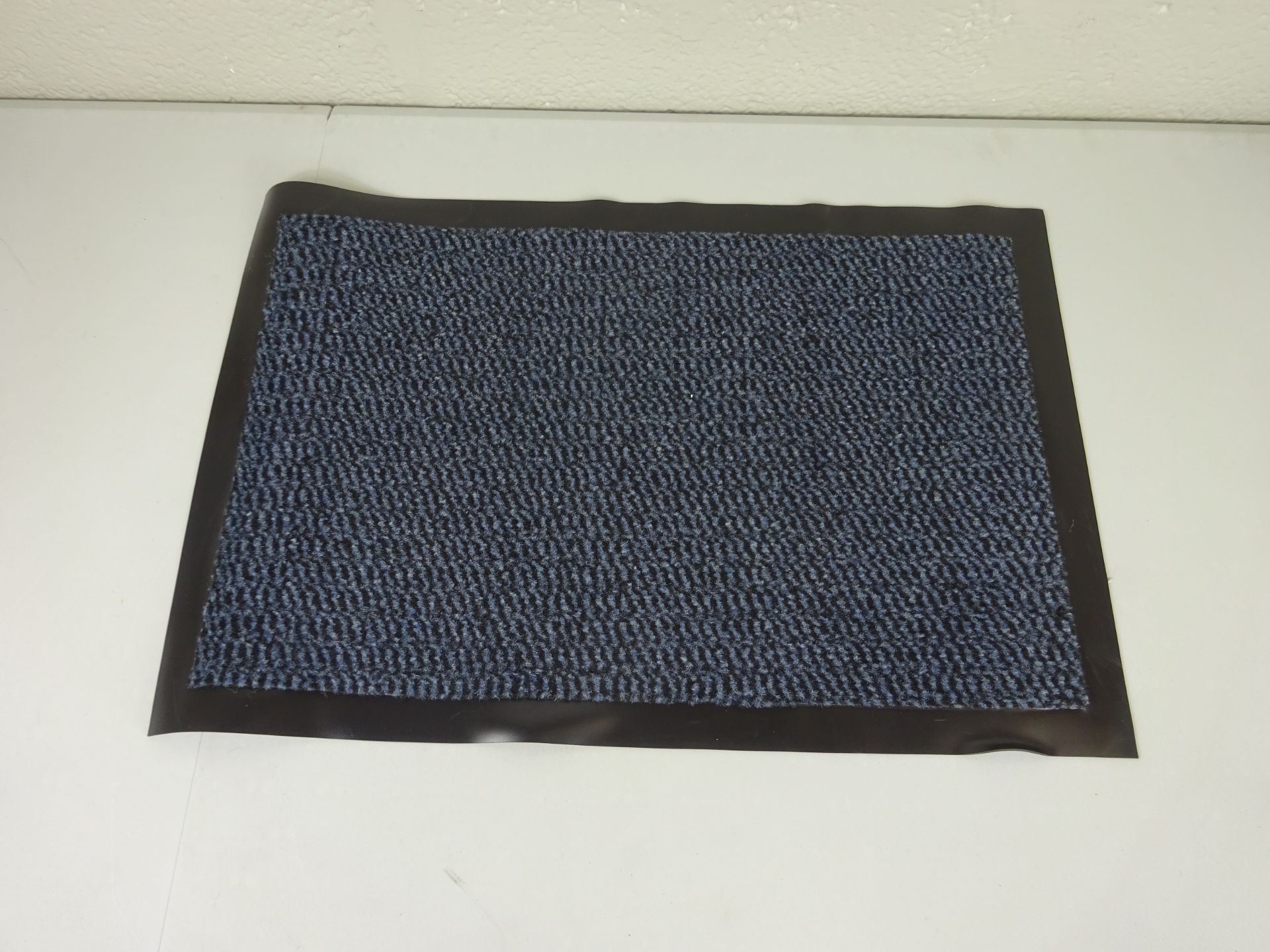 Blue black doormat