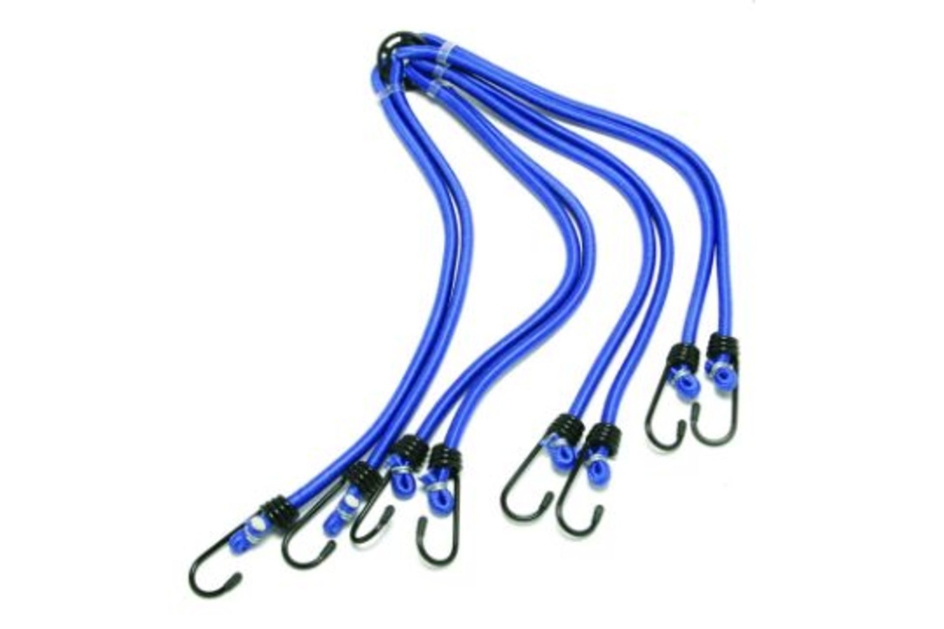 x2 Packs of Hilka 8 Spider Blue Luggage Bungee Straps, 8 mm