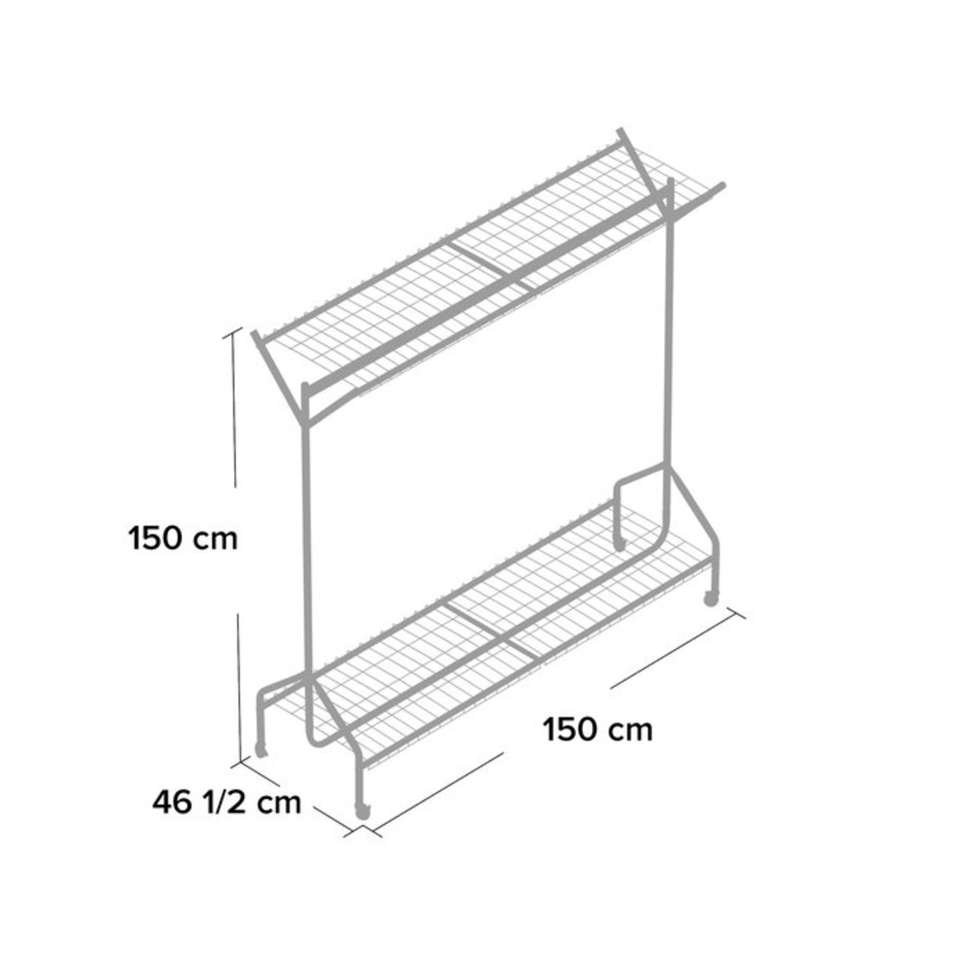 150cm Wide Clothes Rack - RRP £65.99 - Image 3 of 3