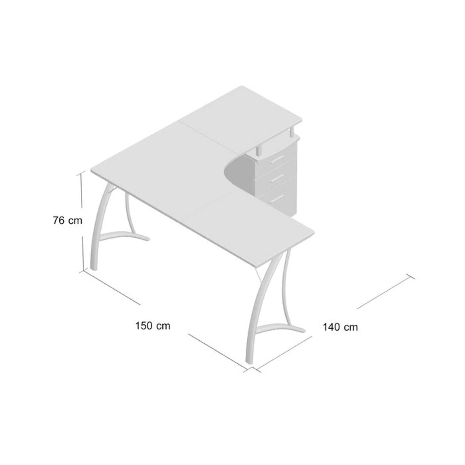 Ozella L-Shape Desk - RRP £255.99 - Image 3 of 3