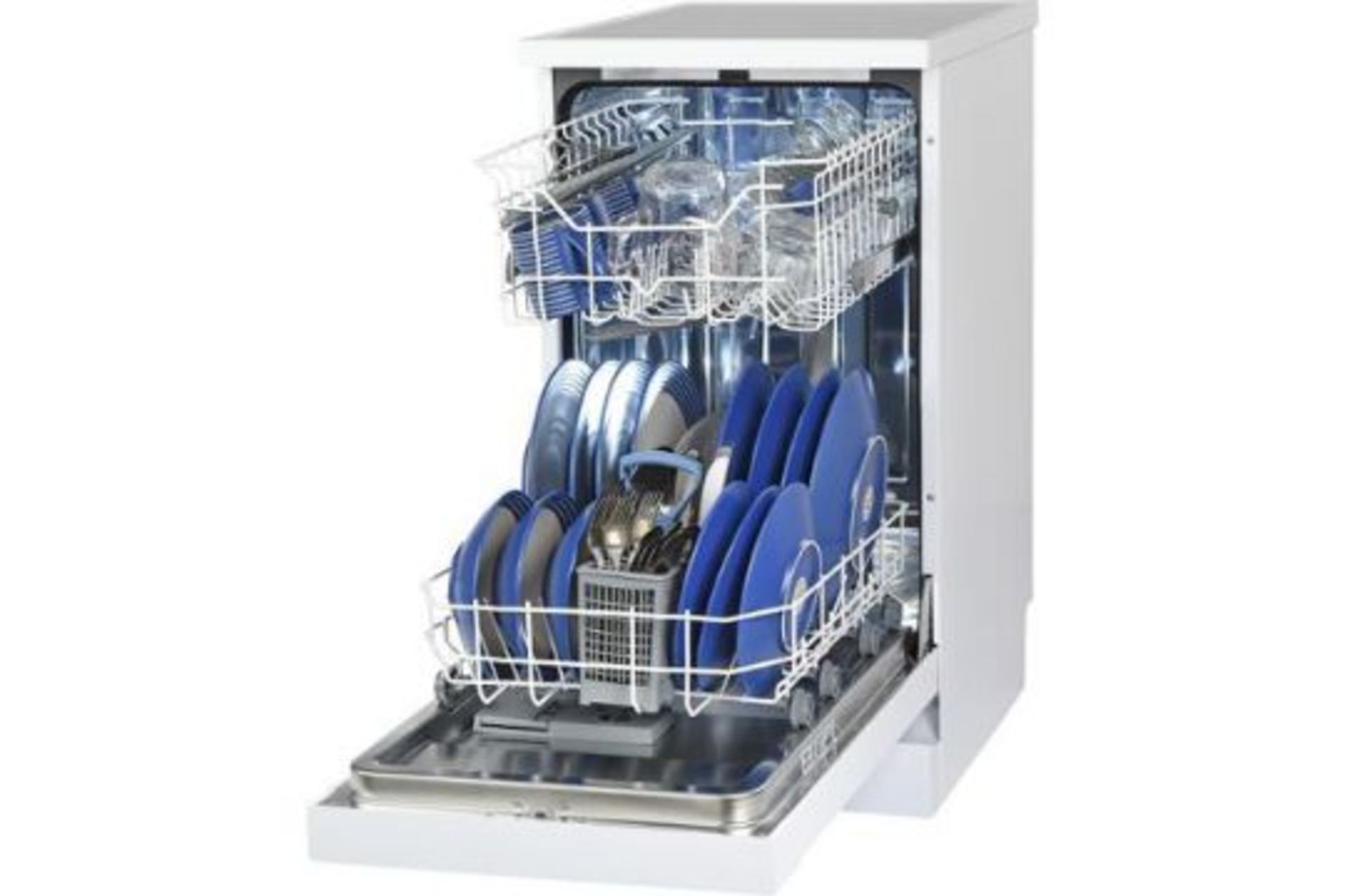Bush BFSLNB9W Slimline Dishwasher - White - ARGOS RRP £190 - Image 2 of 4
