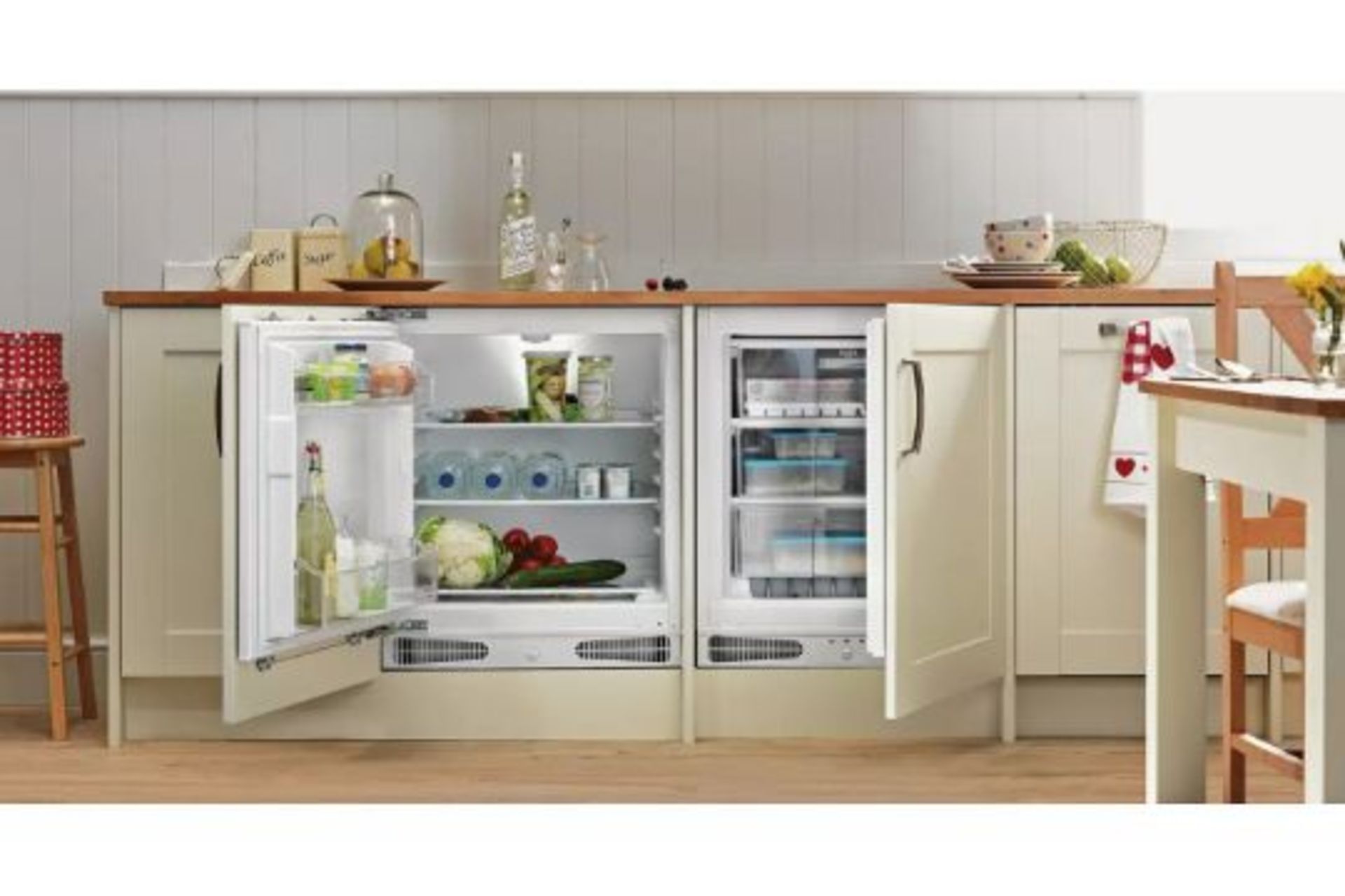 Bush BUCL6082 Integrated Under Counter Larder Fridge - White - ARGOS RRP £219.99 - Image 2 of 4