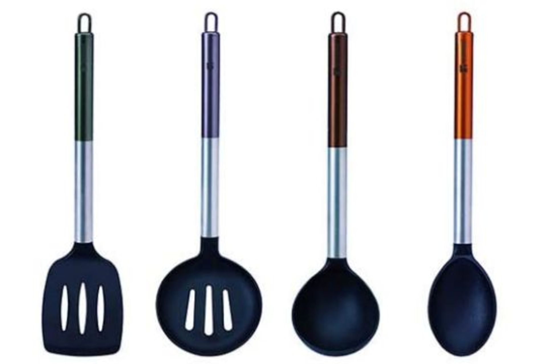 Brand New Bergner Neon Classic 4-Piece Kitchen Tool Utensil Set
