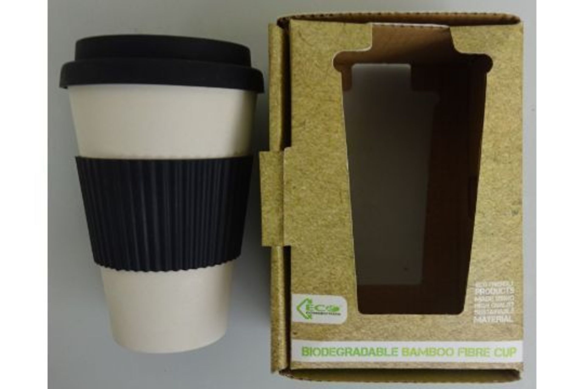Black Biodegradable Bamboo Fibre Cup