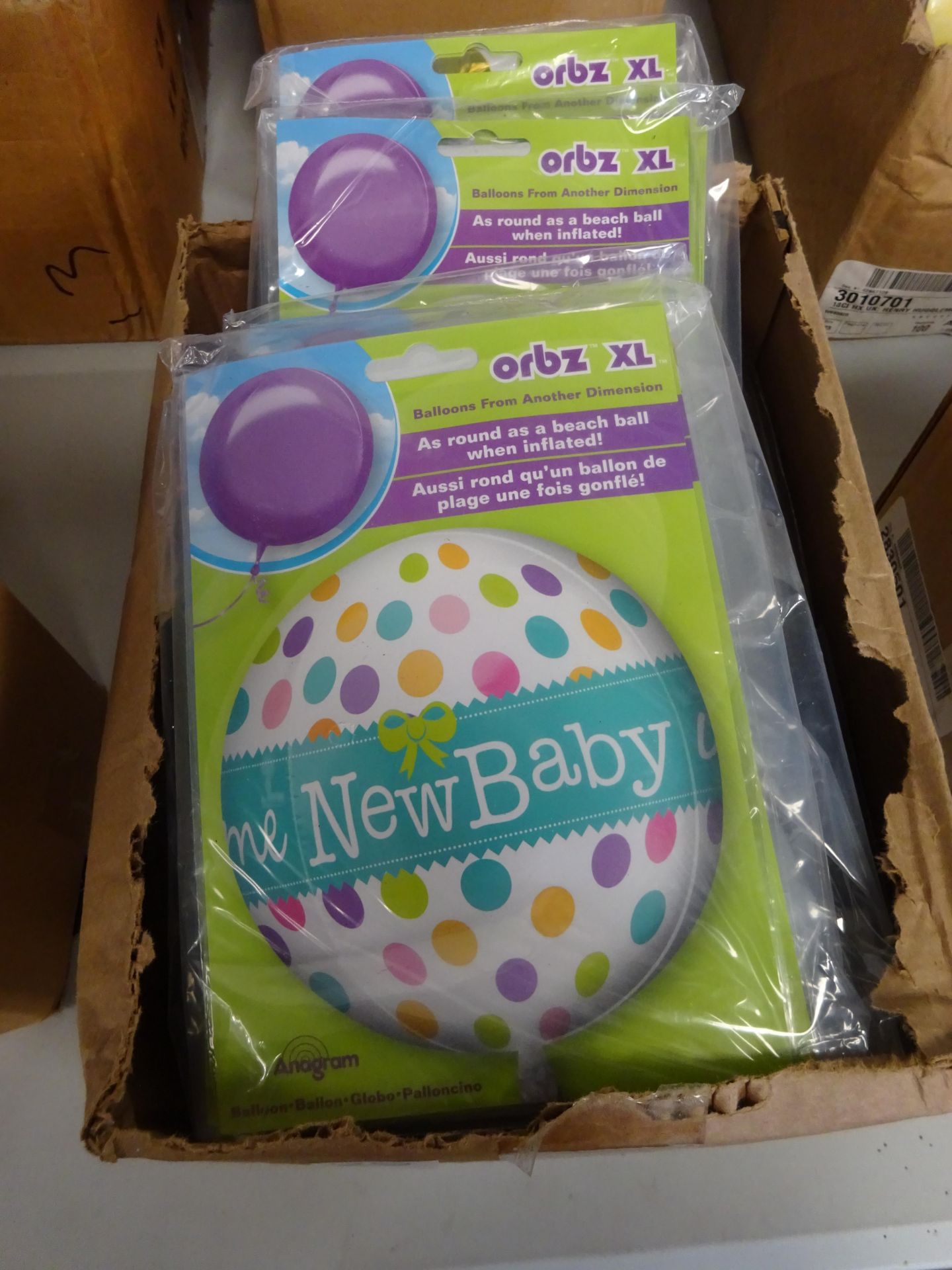 BOX OF 100 NEW BABY BALLOONS