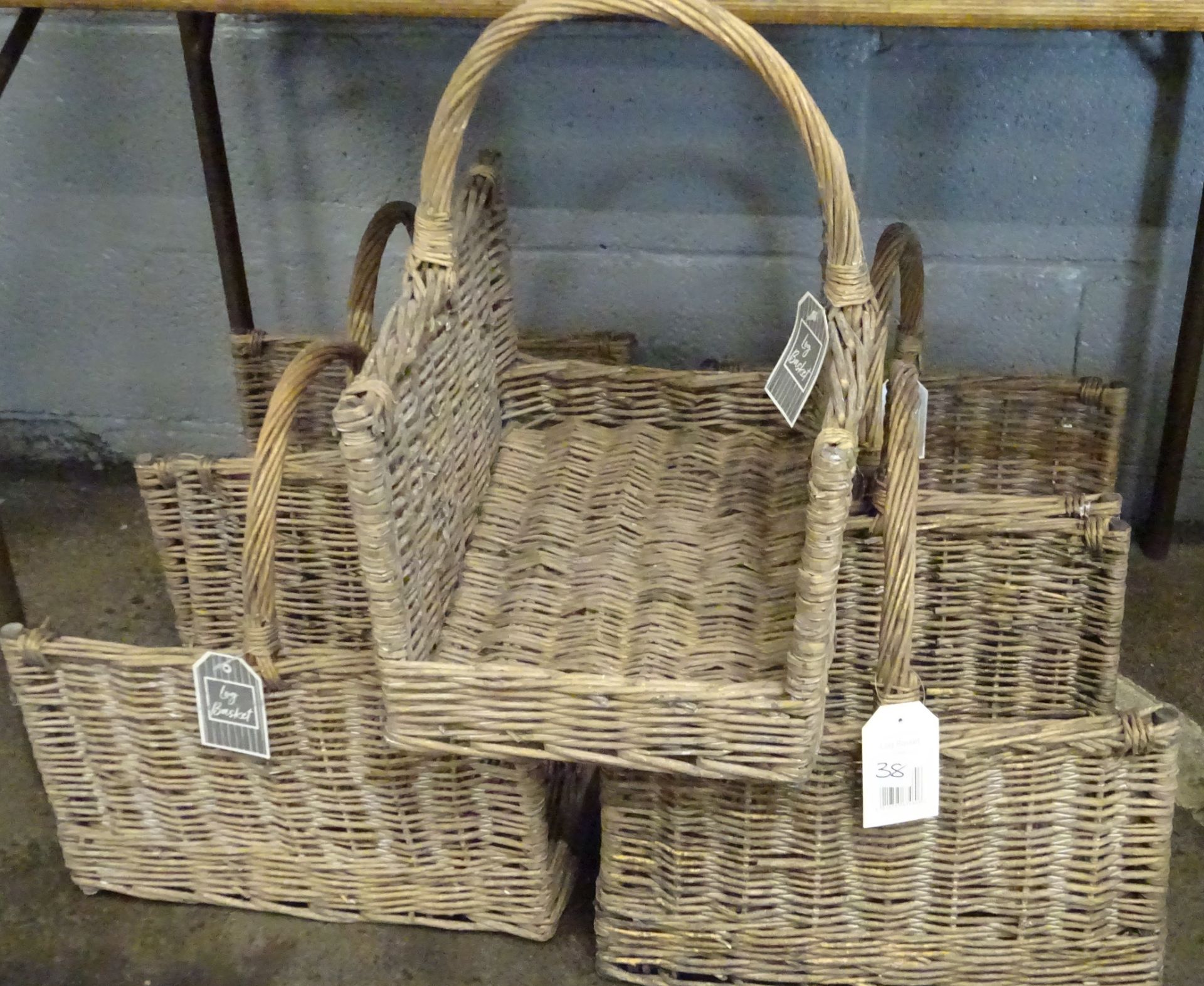 X5 WICKER LOG BASKETS