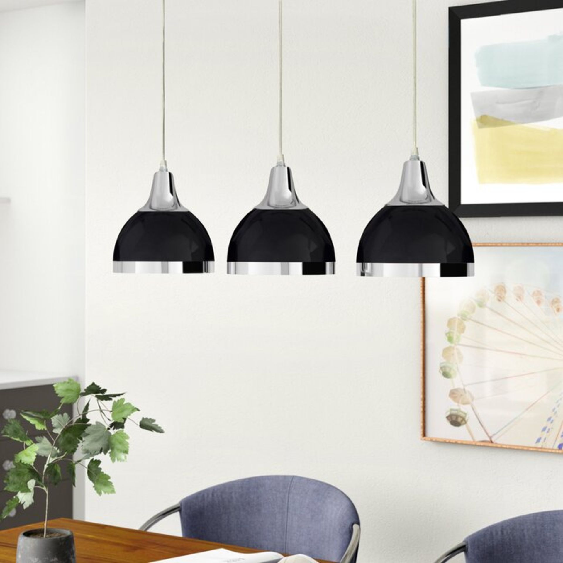 Kaylynn 3 - Light Kitchen Island Dome Pendant - RRP £115.49