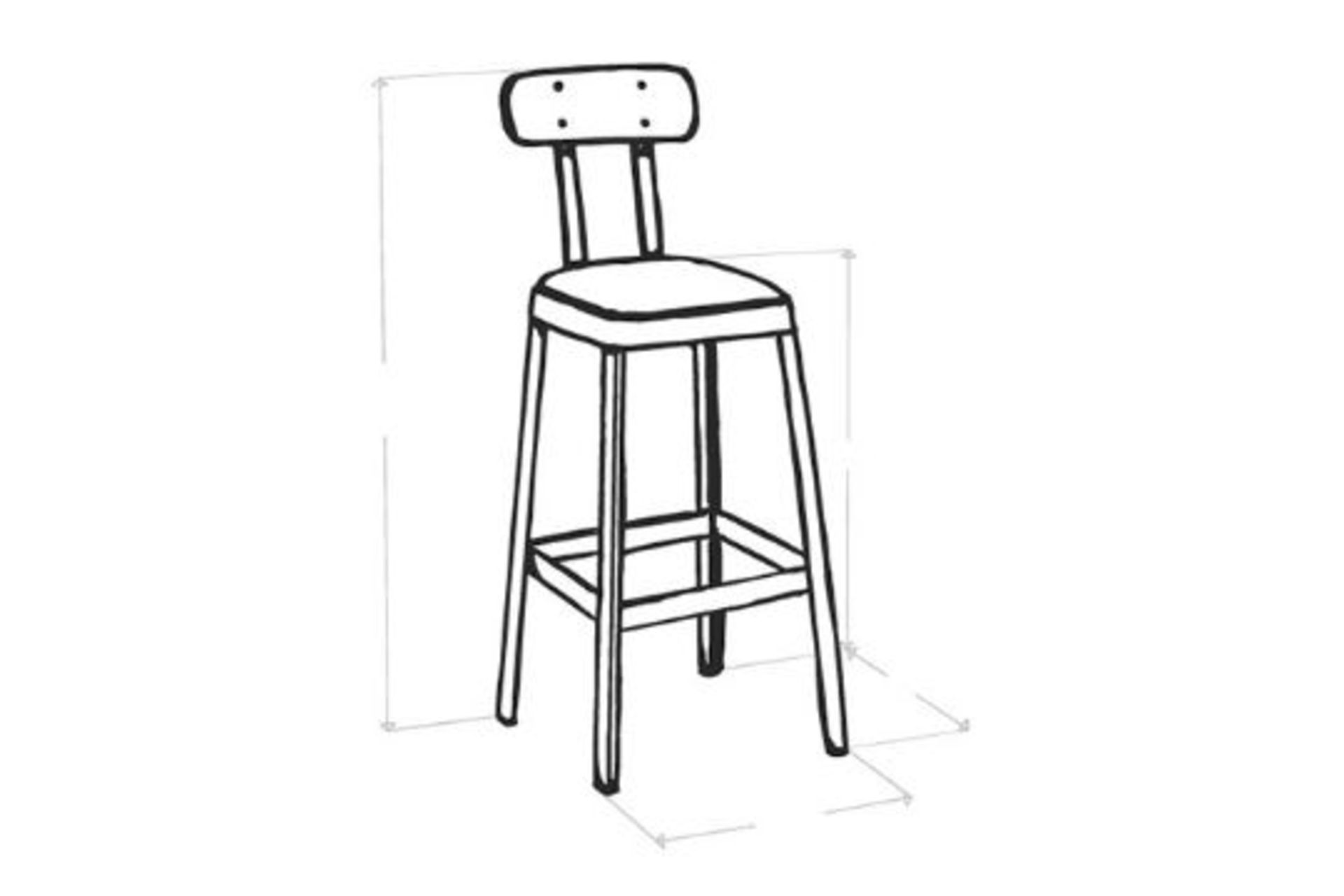 Lincoln Upholstered Seat Bar Stools - RRP £ 105.00 - Image 2 of 2