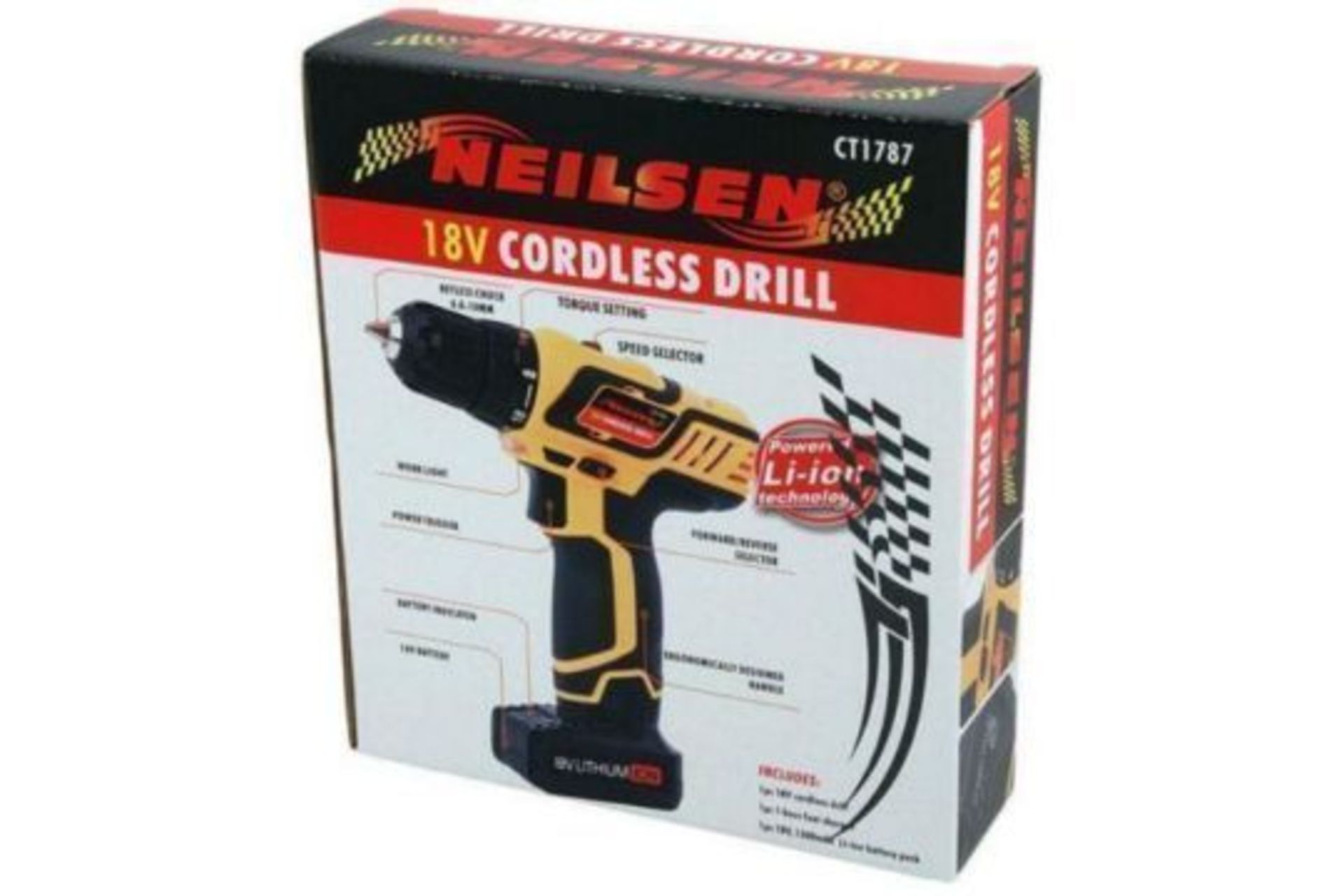 BRAND NEW NEILSEN 18V CORDLESS DRILL AND CHARGER - Image 2 of 3