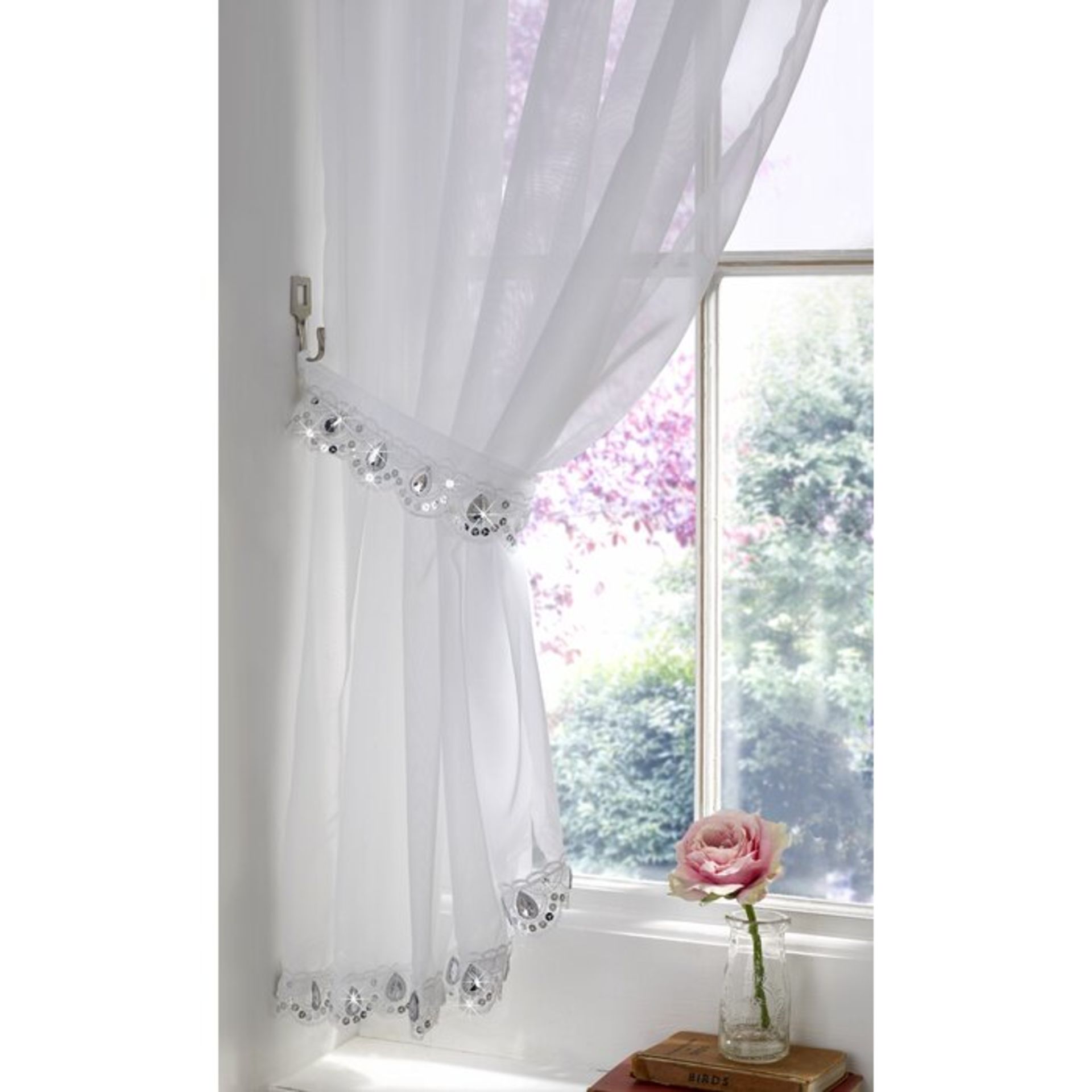 x2 Andrews Slot Top Sheer Single Curtain - RRP £25.99