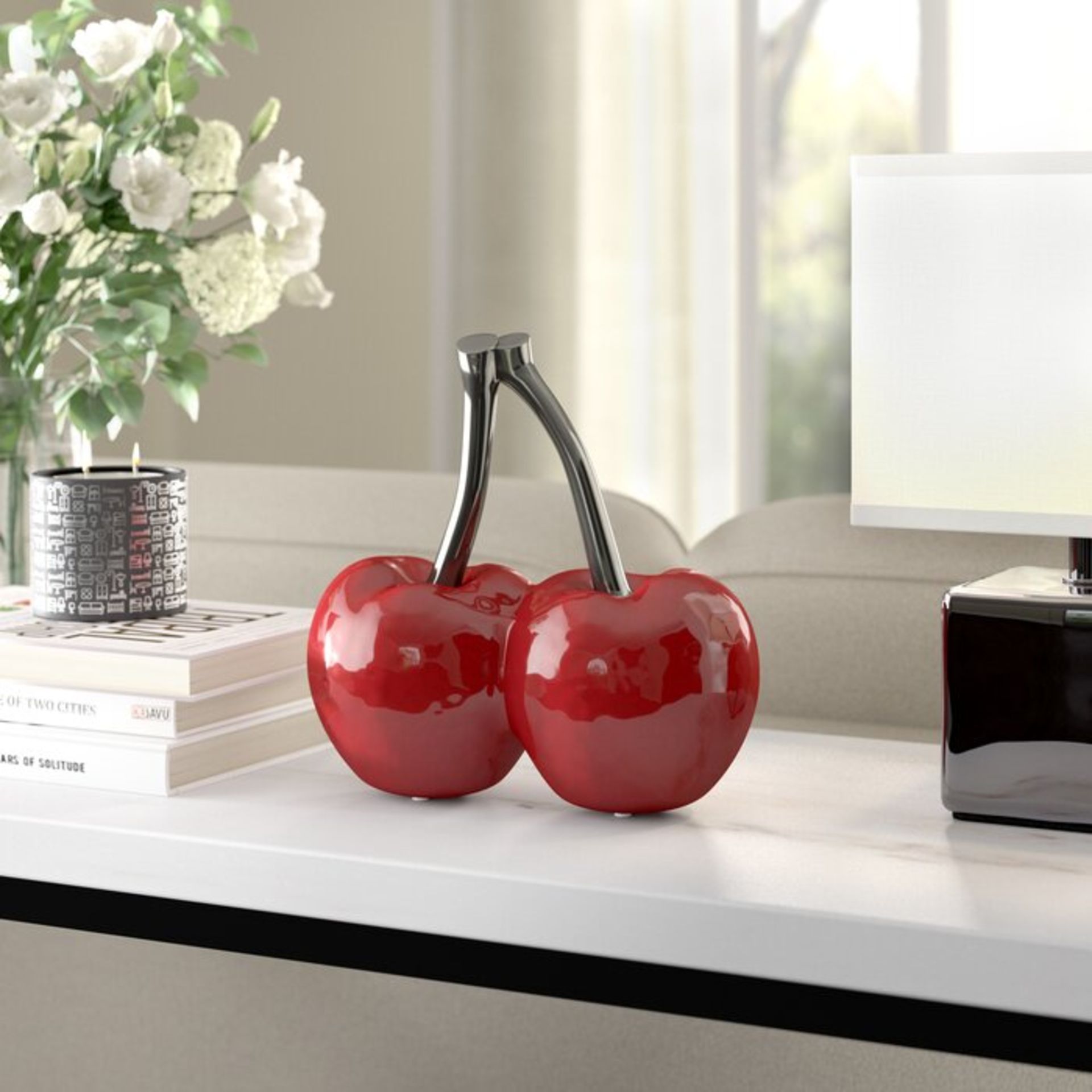 Art Cherries Decoration Peralta Sculpture - £30.99