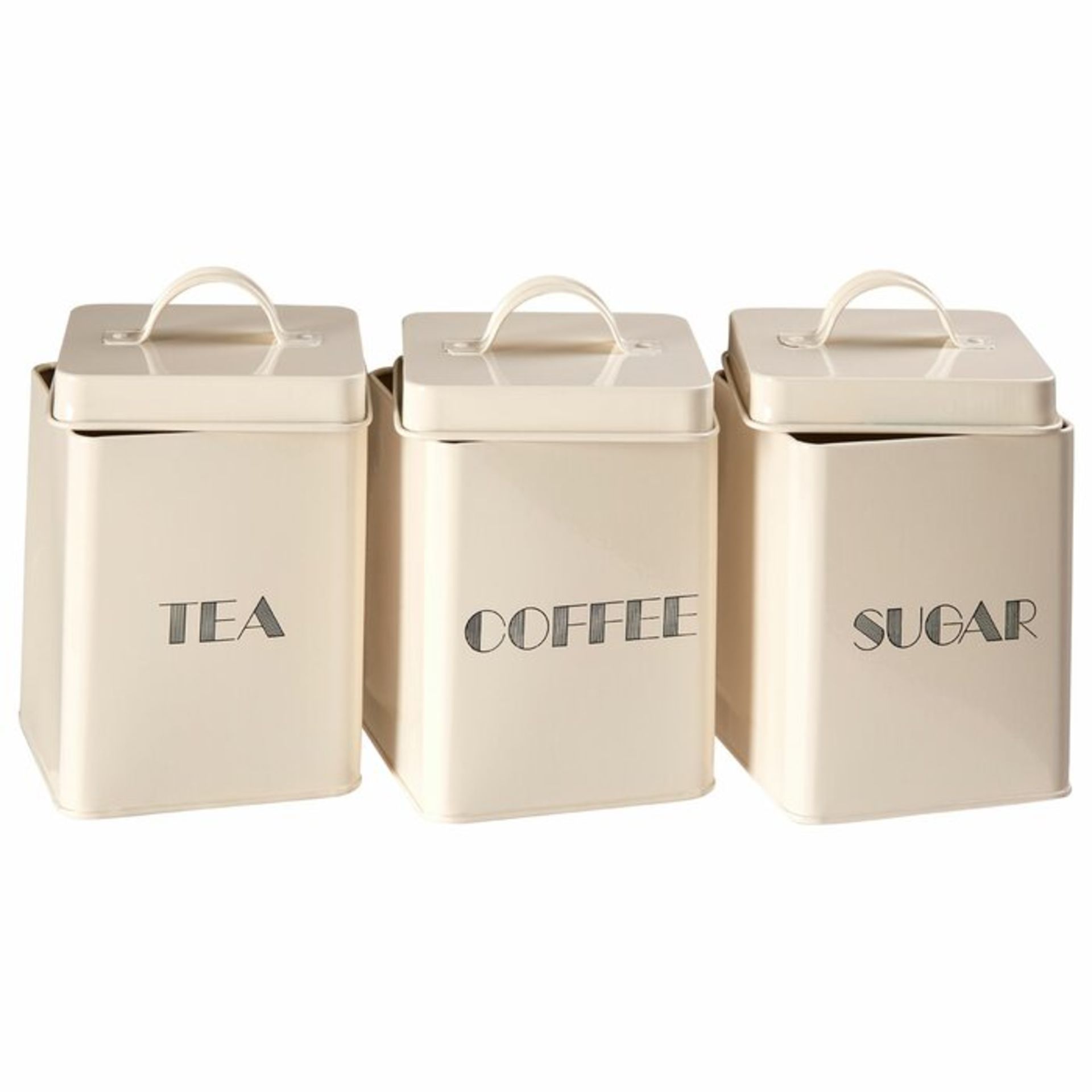 Enamel 5 Piece Kitchen Canister Set - RRP £60.99 - Image 2 of 4