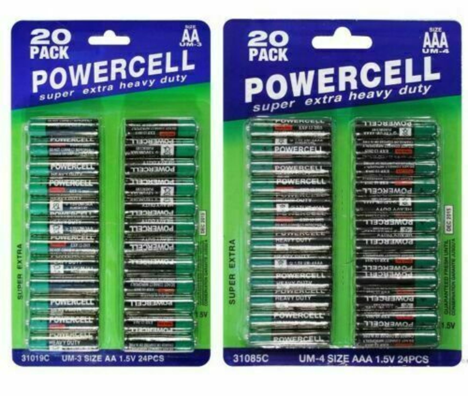 x2 Packs Of 20 Powercell AA Batteries