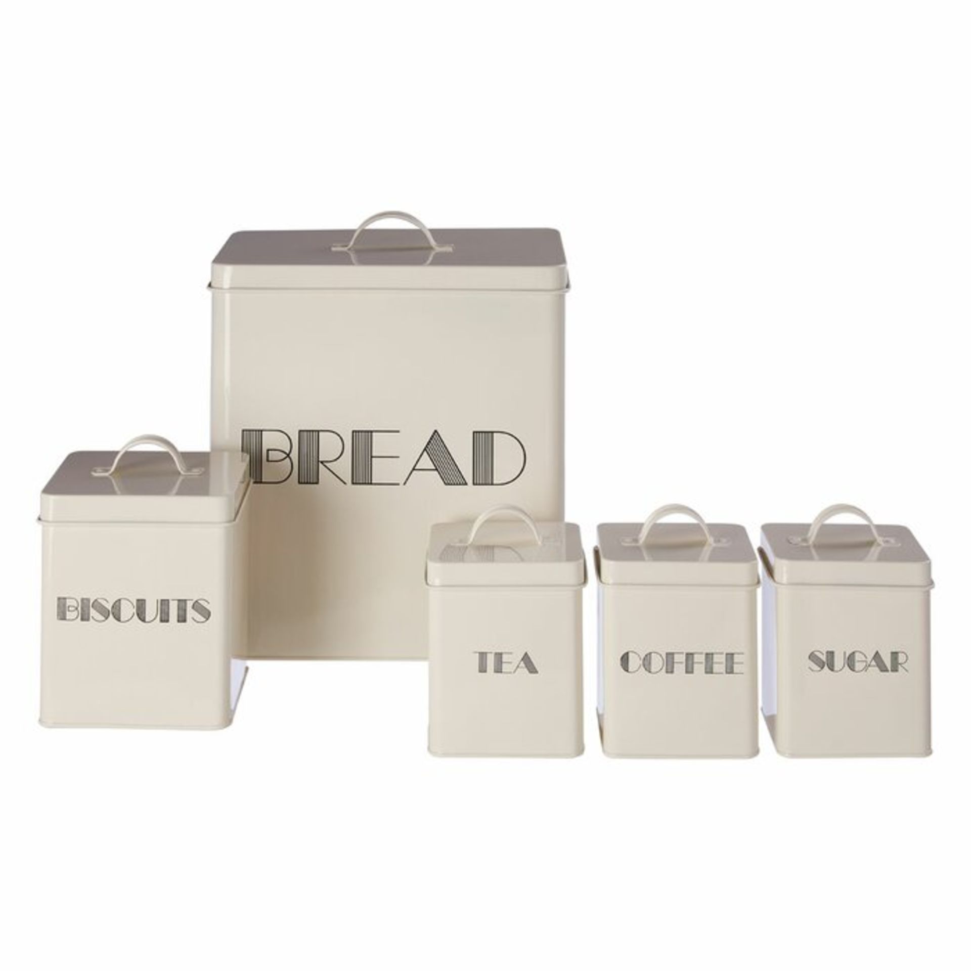 Enamel 5 Piece Kitchen Canister Set - RRP £60.99