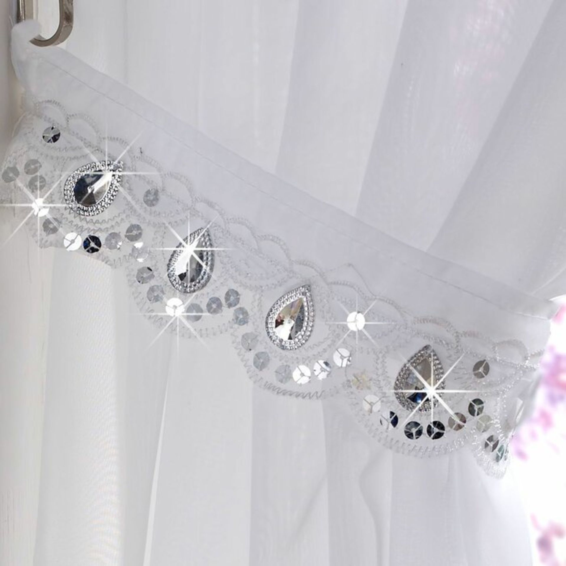 x2 Andrews Slot Top Sheer Single Curtain - RRP £25.99 - Image 2 of 2