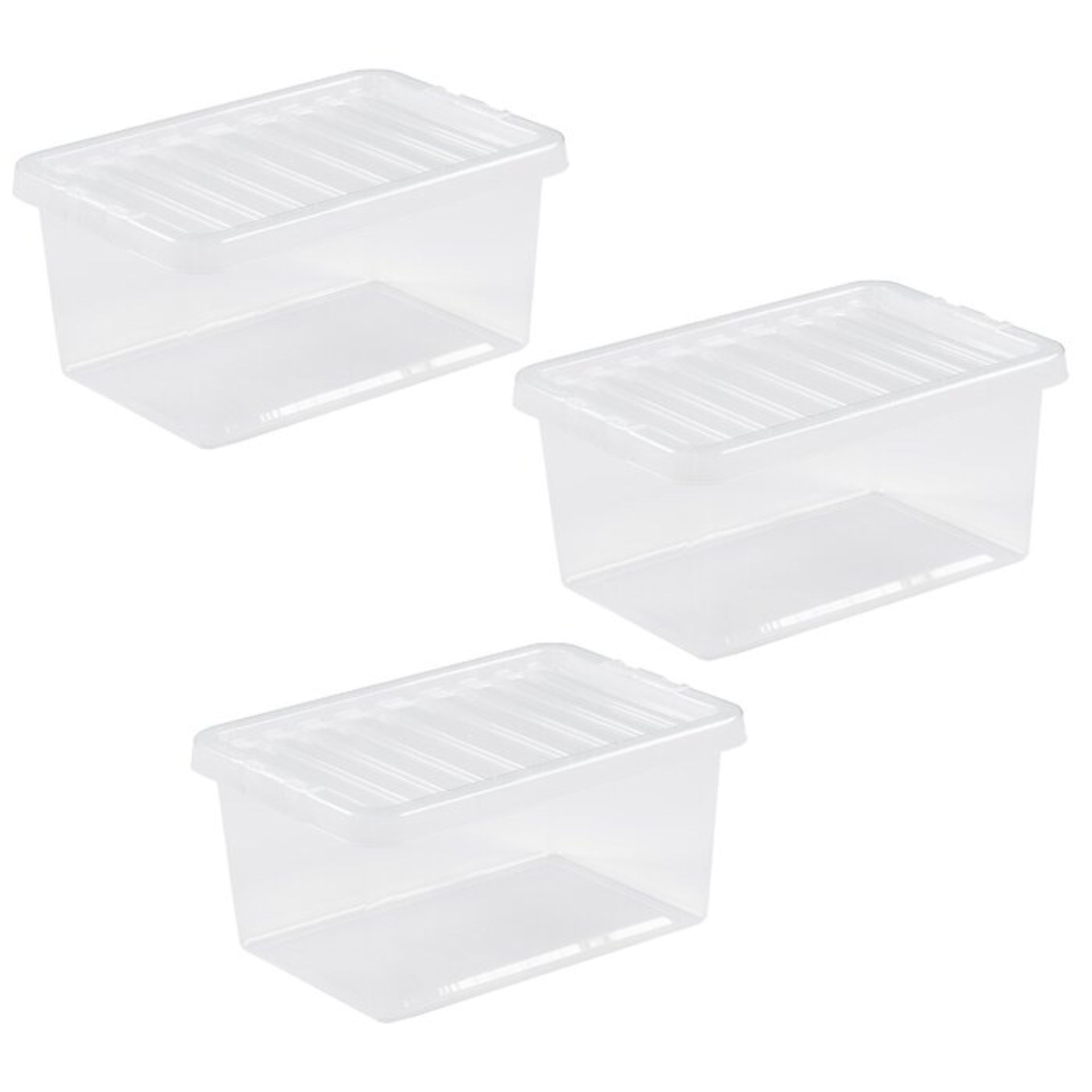 Crystal 11 L Plastic Storage Box (Set of 3) - RRP £15.99