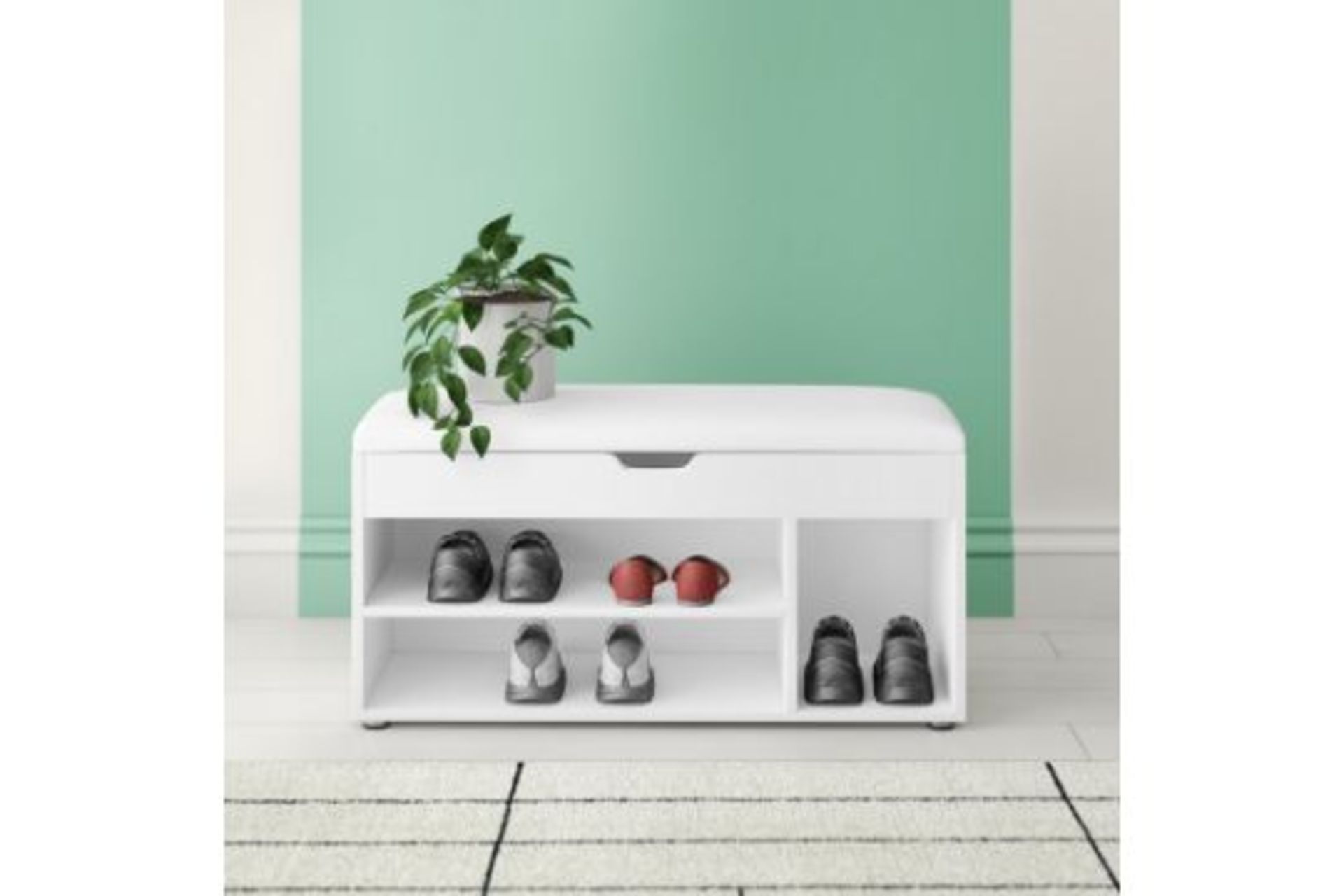 Entryway 8 Pair Shoe Storage Bench - RRP £88.99