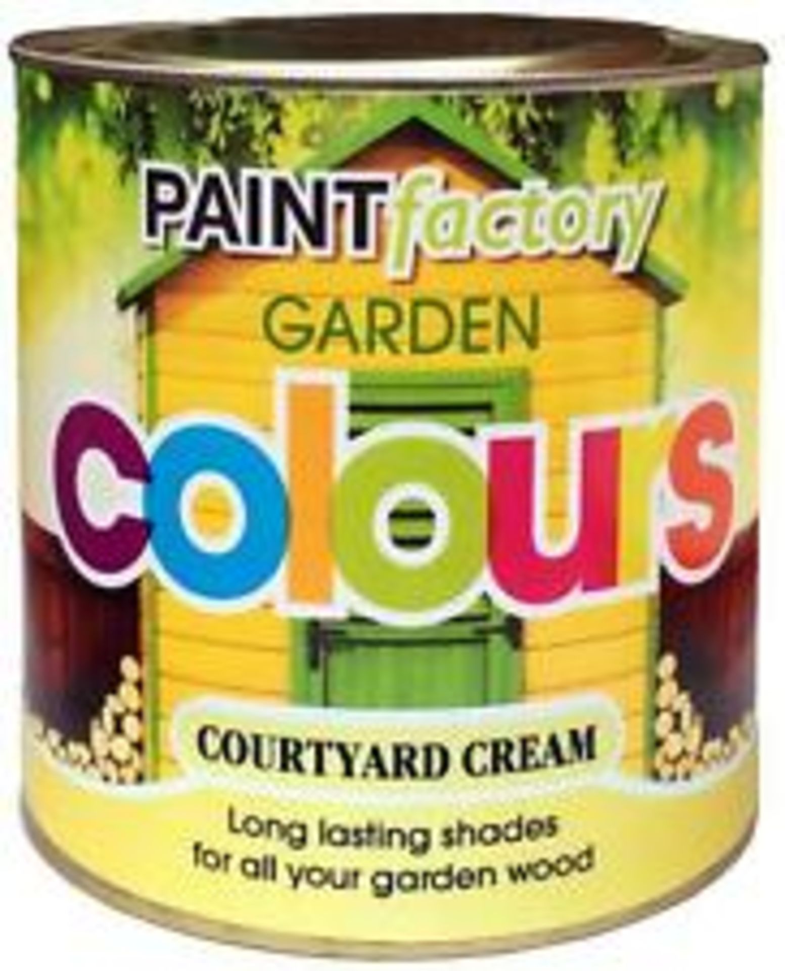 Courtyard Cream Garden Paint Wood Shed Furniture 650ml