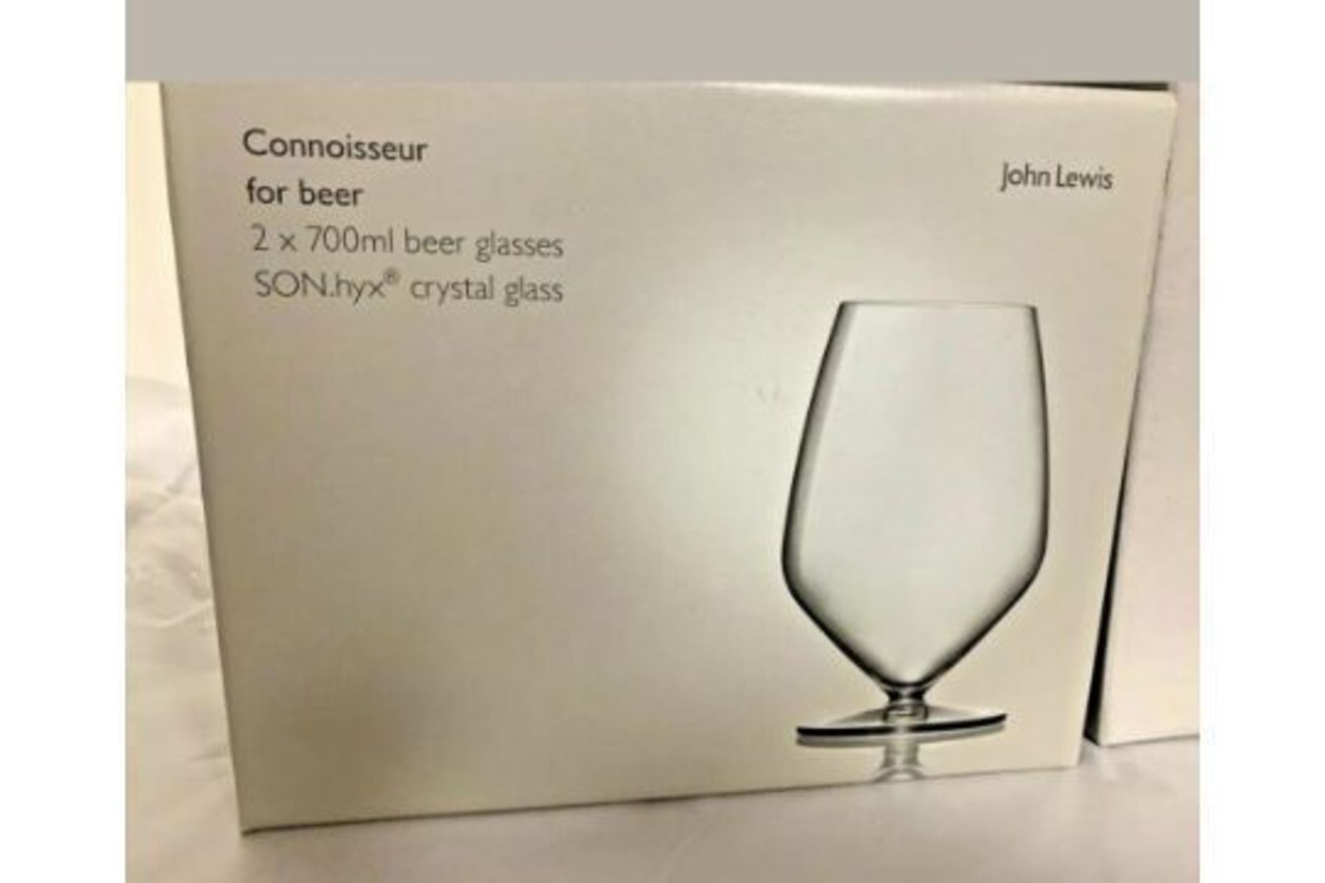 John Lewis Connoisseur For Beer, 700ml Beer Glasses, Set of 2, Crystal Glass - RRP £19.99. - Image 2 of 2
