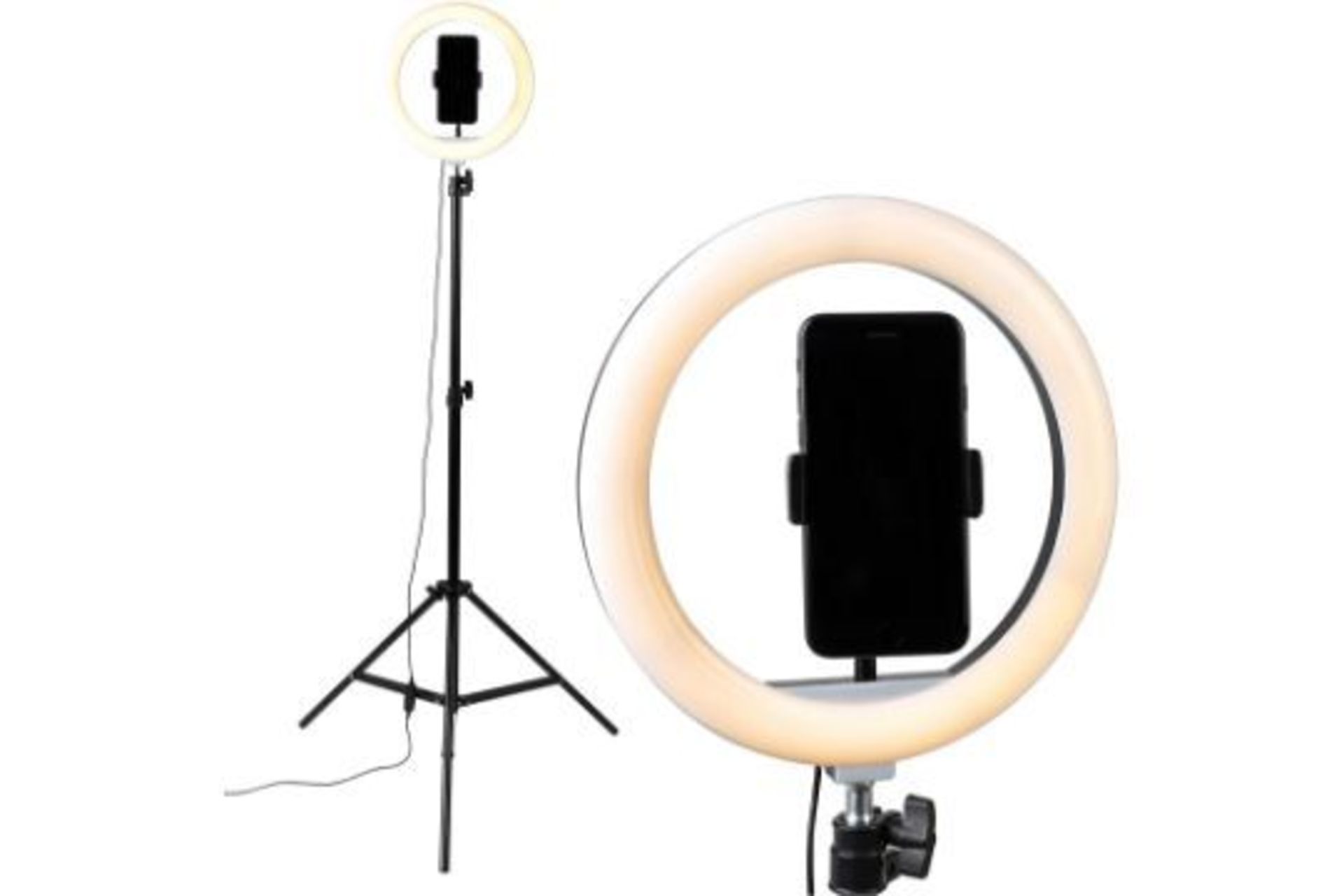 New Intempo EE5976BLKSTKEU Standing Selfie Light, 3 Light Modes, 26 cm Light Ring