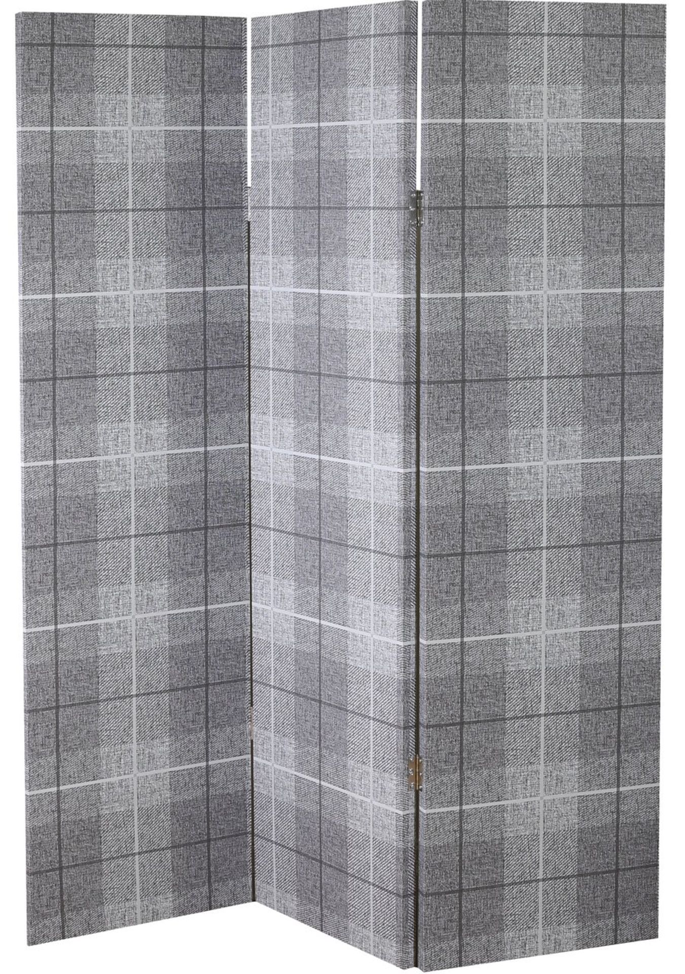 Arthouse Room Divider Country Check Charcoal Screen - £85.99 - Image 2 of 2