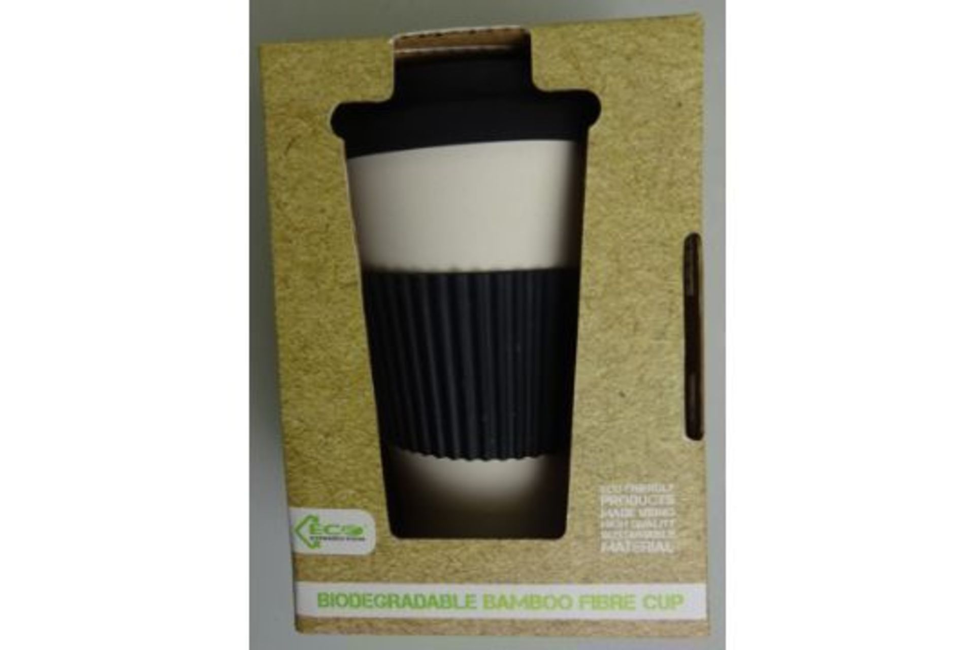 Black Biodegradable Bamboo Fibre Cup - Image 2 of 2
