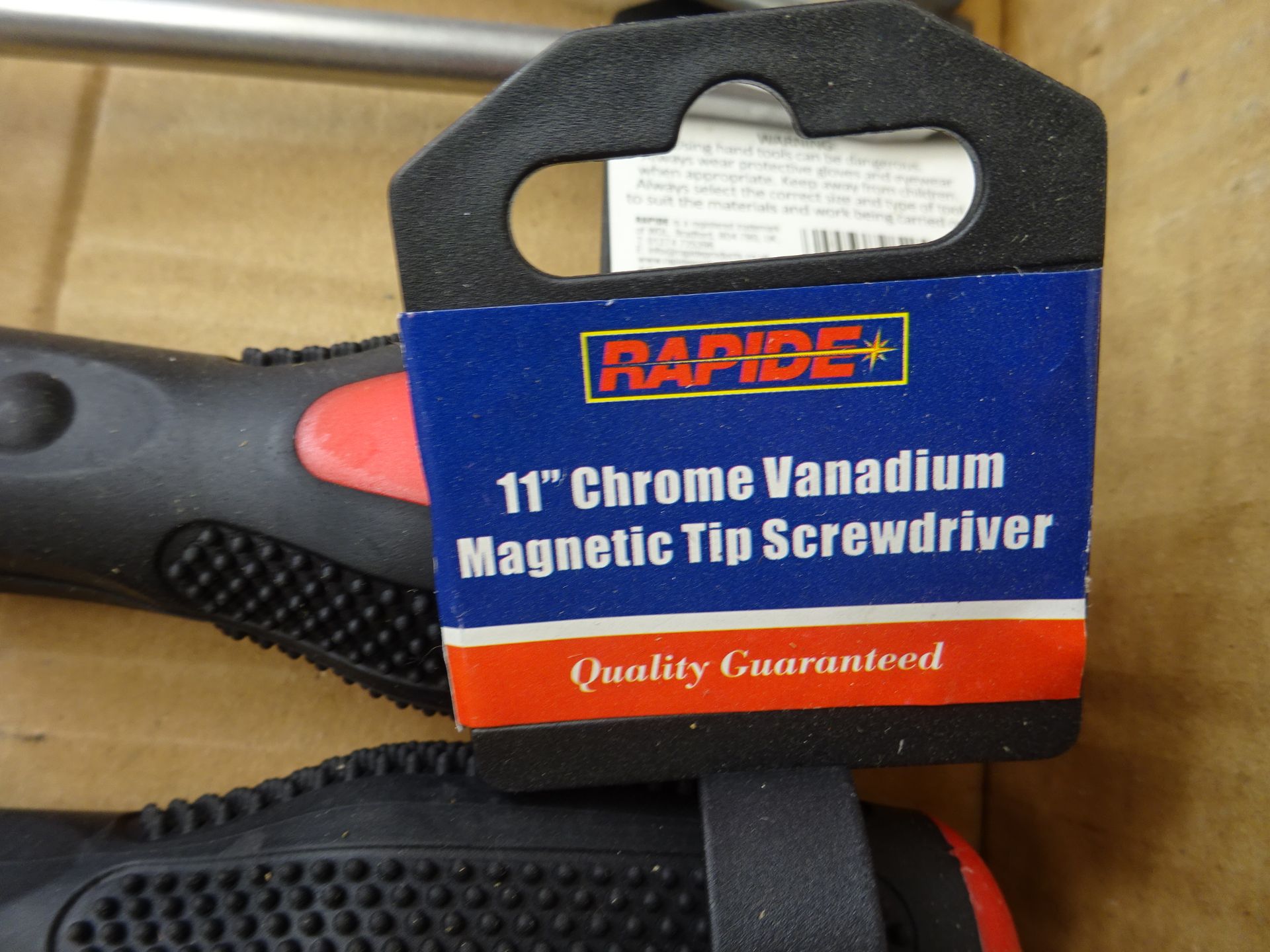 Box of 5 Flat Head Rapide 11" Chrome Vanadium Magnetic Tip Screwdriver - Image 2 of 2