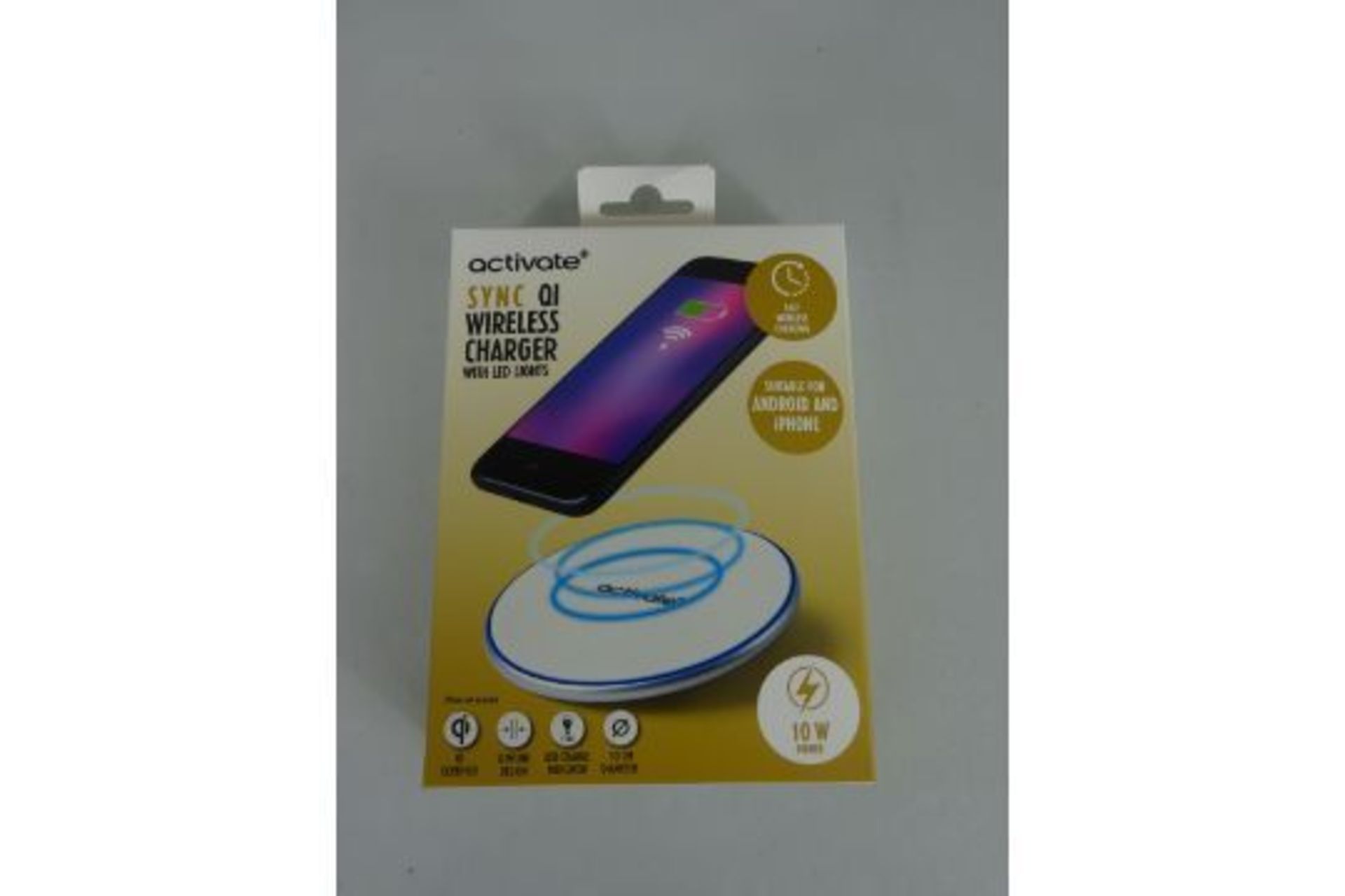 Brand New White Activate 10cm Wireless Charger Pad