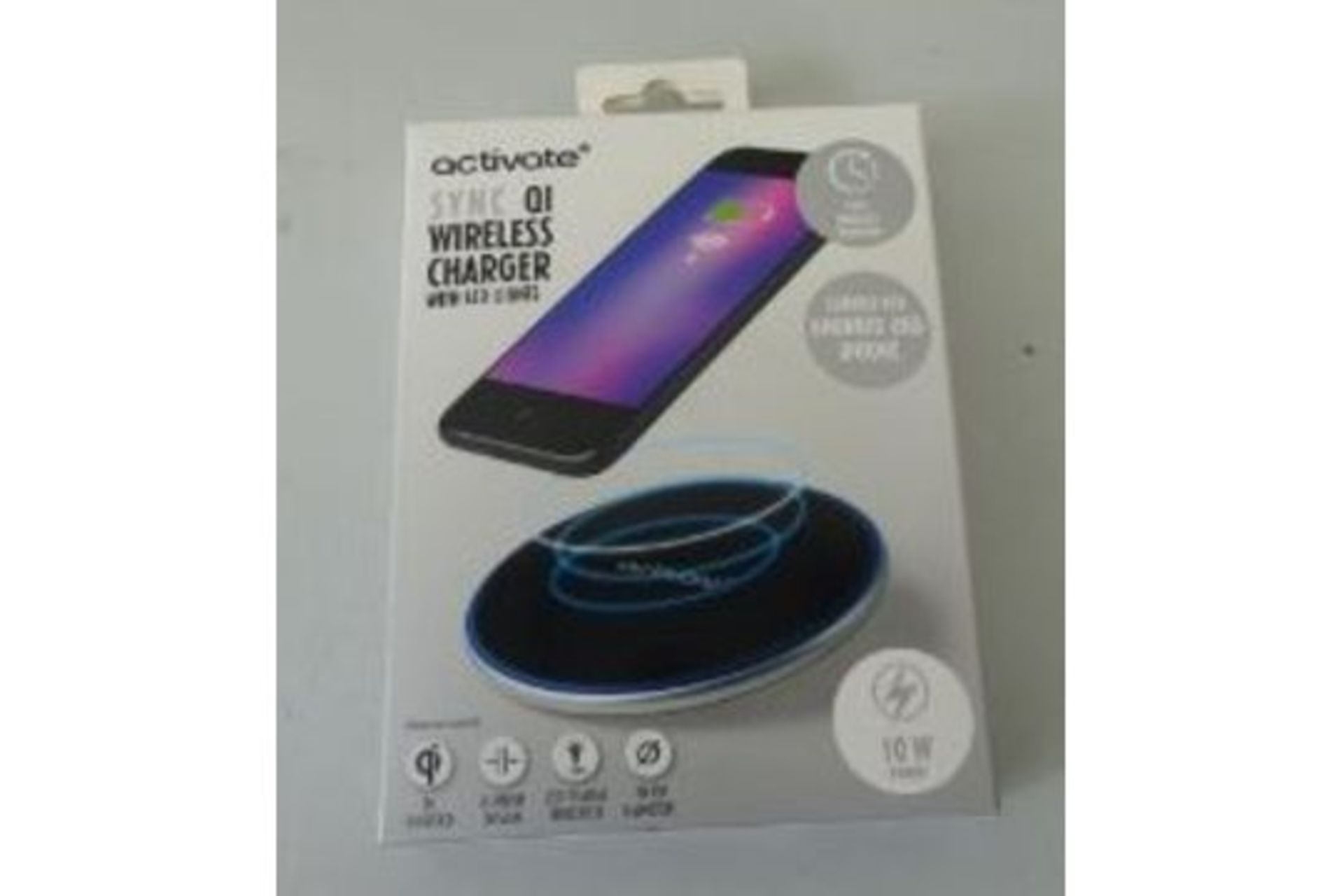 Brand New Black Activate 10cm Wireless Charger Pad