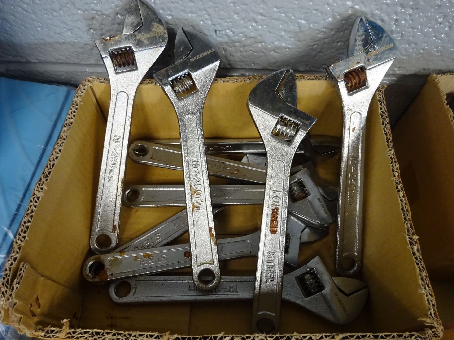 BOX OF 10 LG ADJUSTIBLE SPANNERS