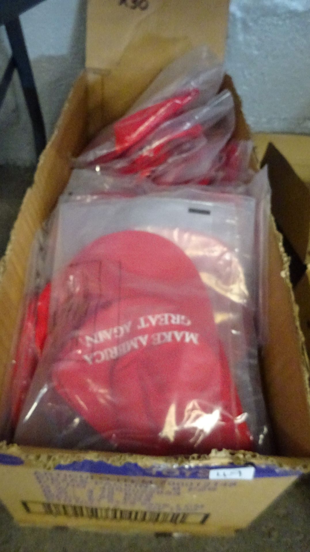 BOX OF 30 MAKE AMERICA GREAT AGAIN HAT & WRISTBANDS