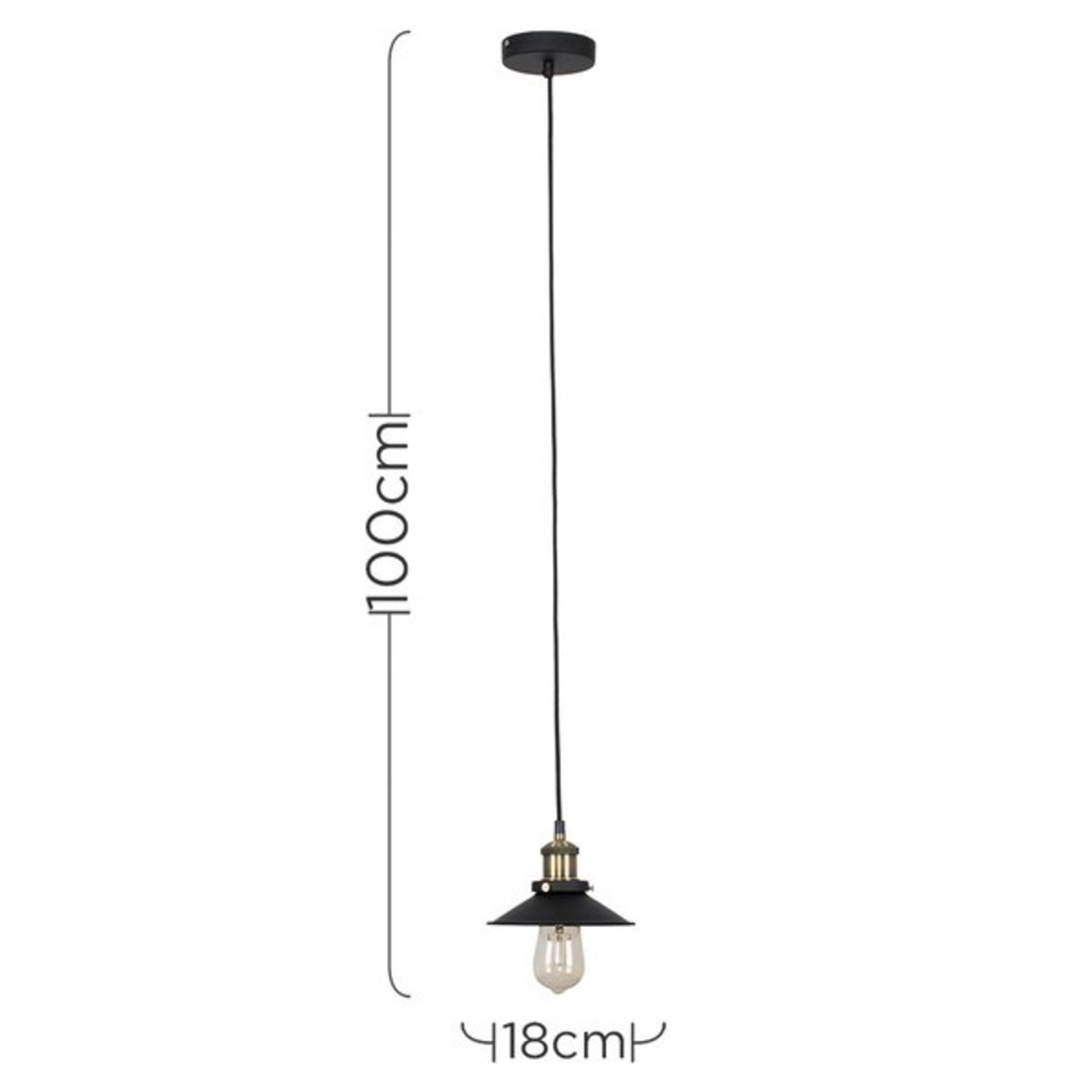 Harris 1-Light Cone Pendant - RRP £37.99 - Image 2 of 3