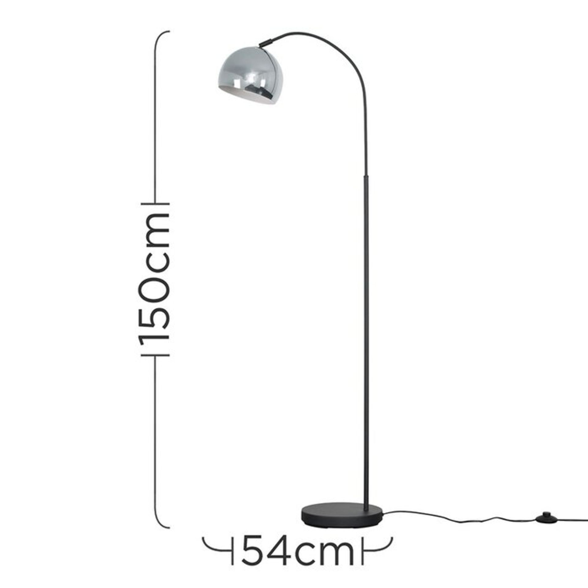 Derosier 150cm Arched Floor Lamp - RRP £61.49 - Image 2 of 2