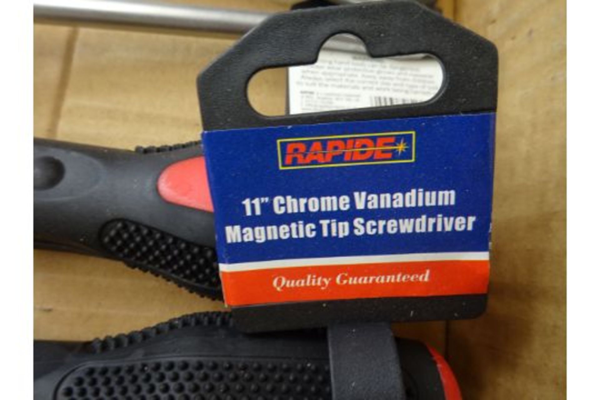 Box of 5 Flat Head Rapide 11" Chrome Vanadium Magnetic Tip Screwdriver - Image 2 of 2