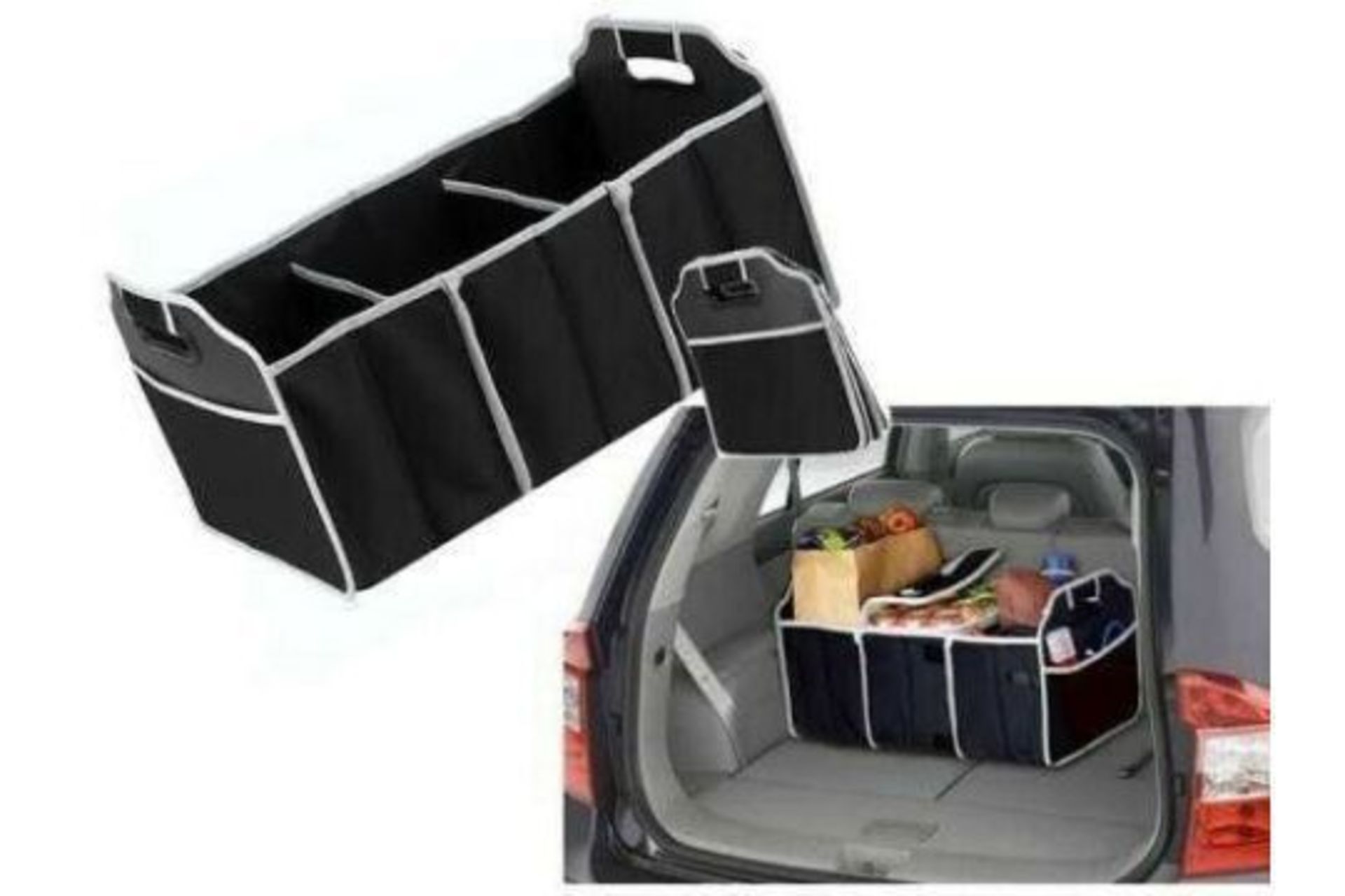 New 3 Compartment Car Boot Organiser