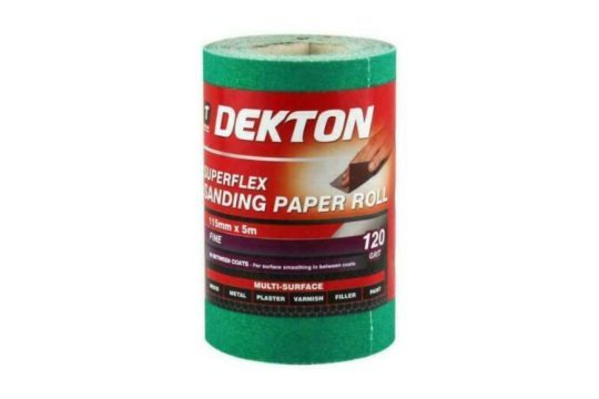 x2 Rolls Of Dekton Superflex Sanding Paper, Extra Coarse 120 Grit 115mm x 5m