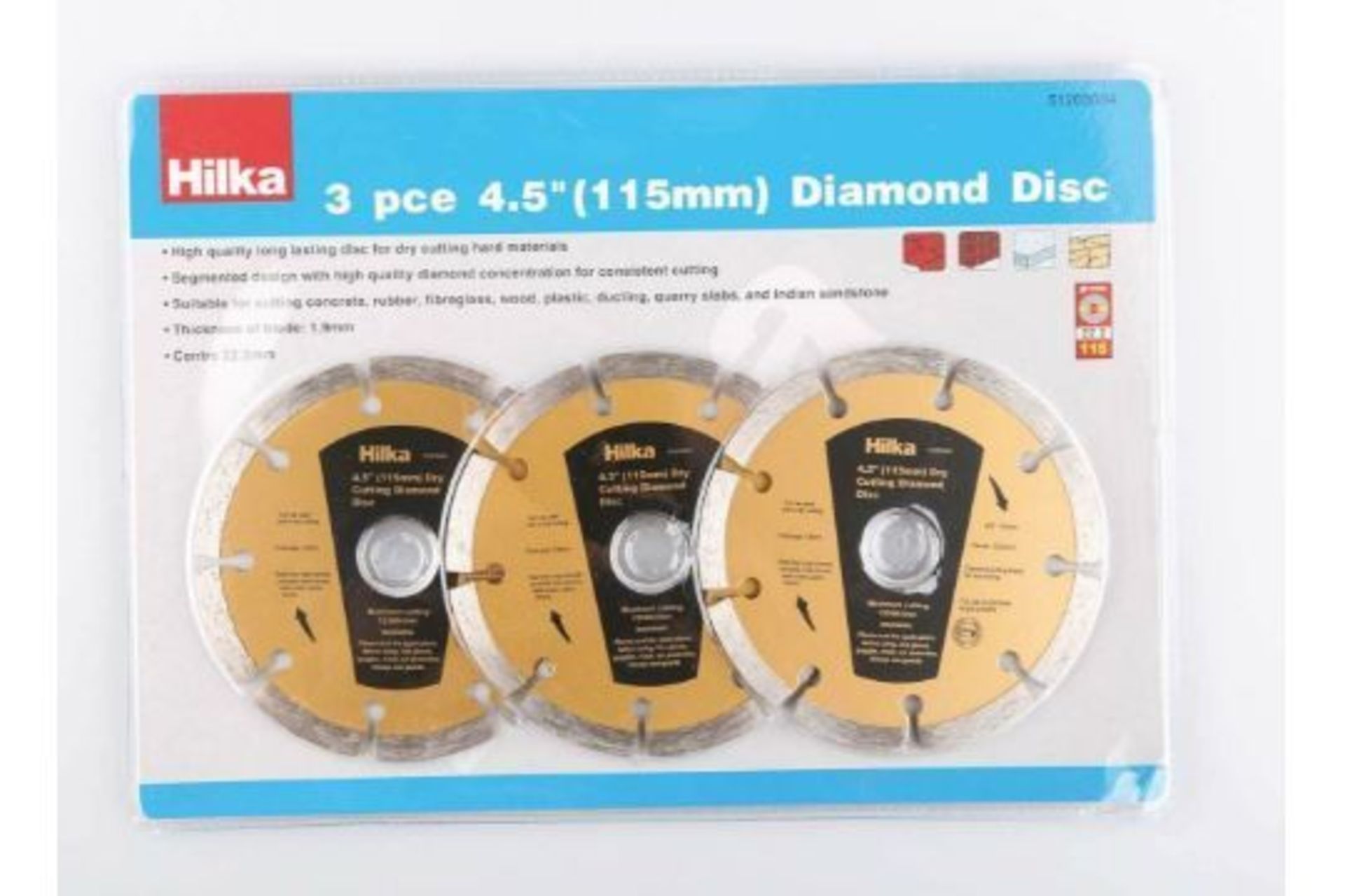 New Hilka 3pc 4.5" (115mm) Diamond Cutting Discs